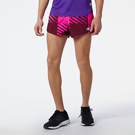 NB Printed Fast Flight 3 inch Split Shorts, MS11247GNT image number null