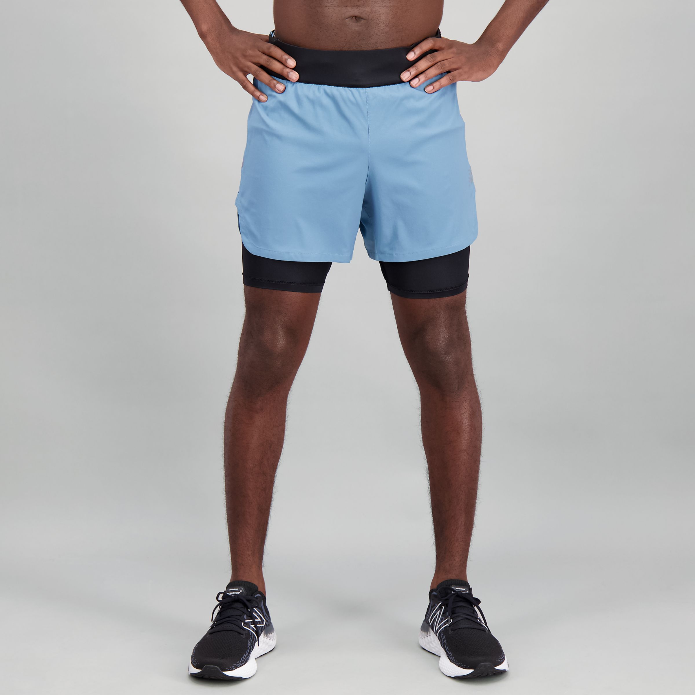 

New Balance Men's Q Speed Fuel 2 in 1 5 inch Short Blue - Blue