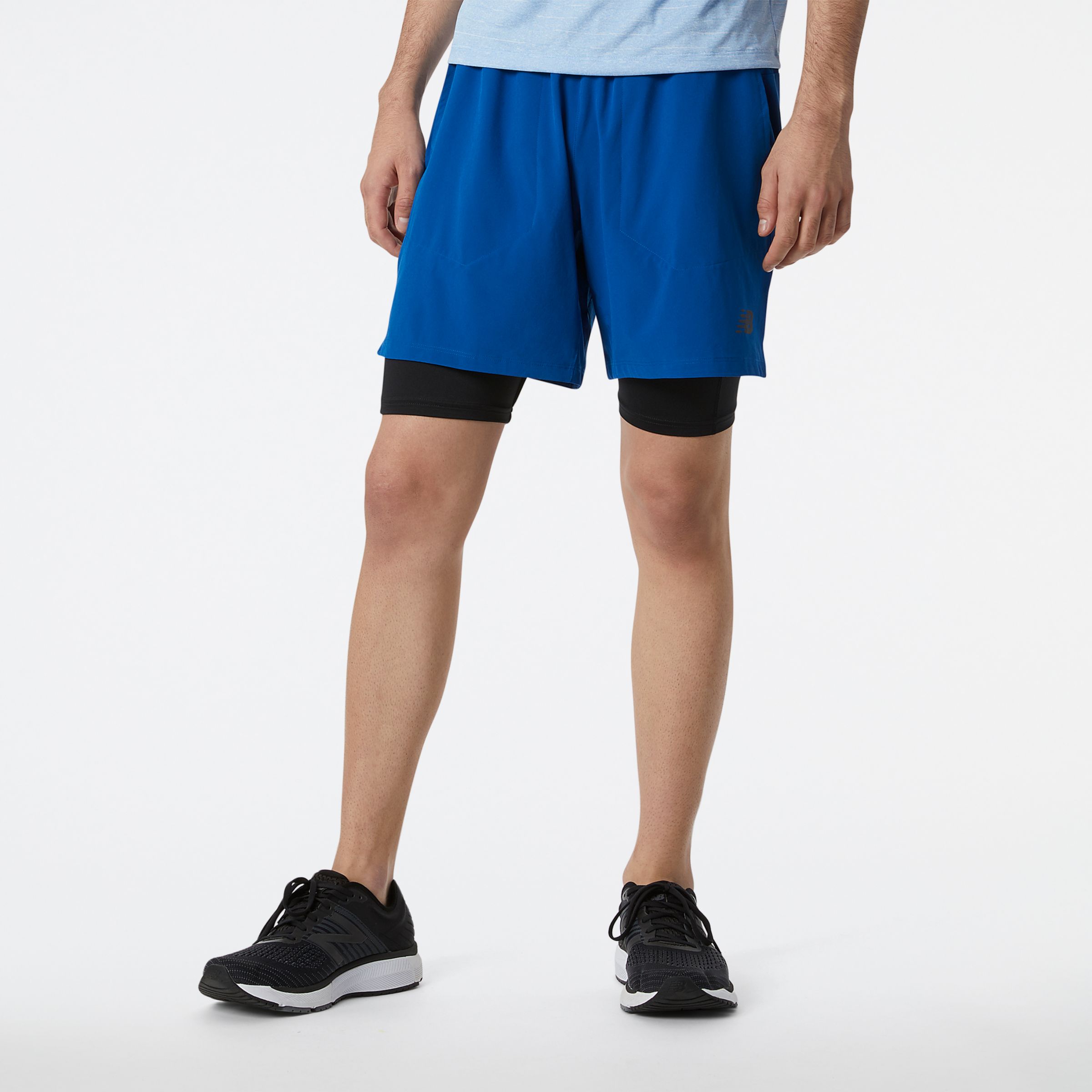 

New Balance Men's R.W.Tech 7 Inch 2-in-1 Short Blue - Blue