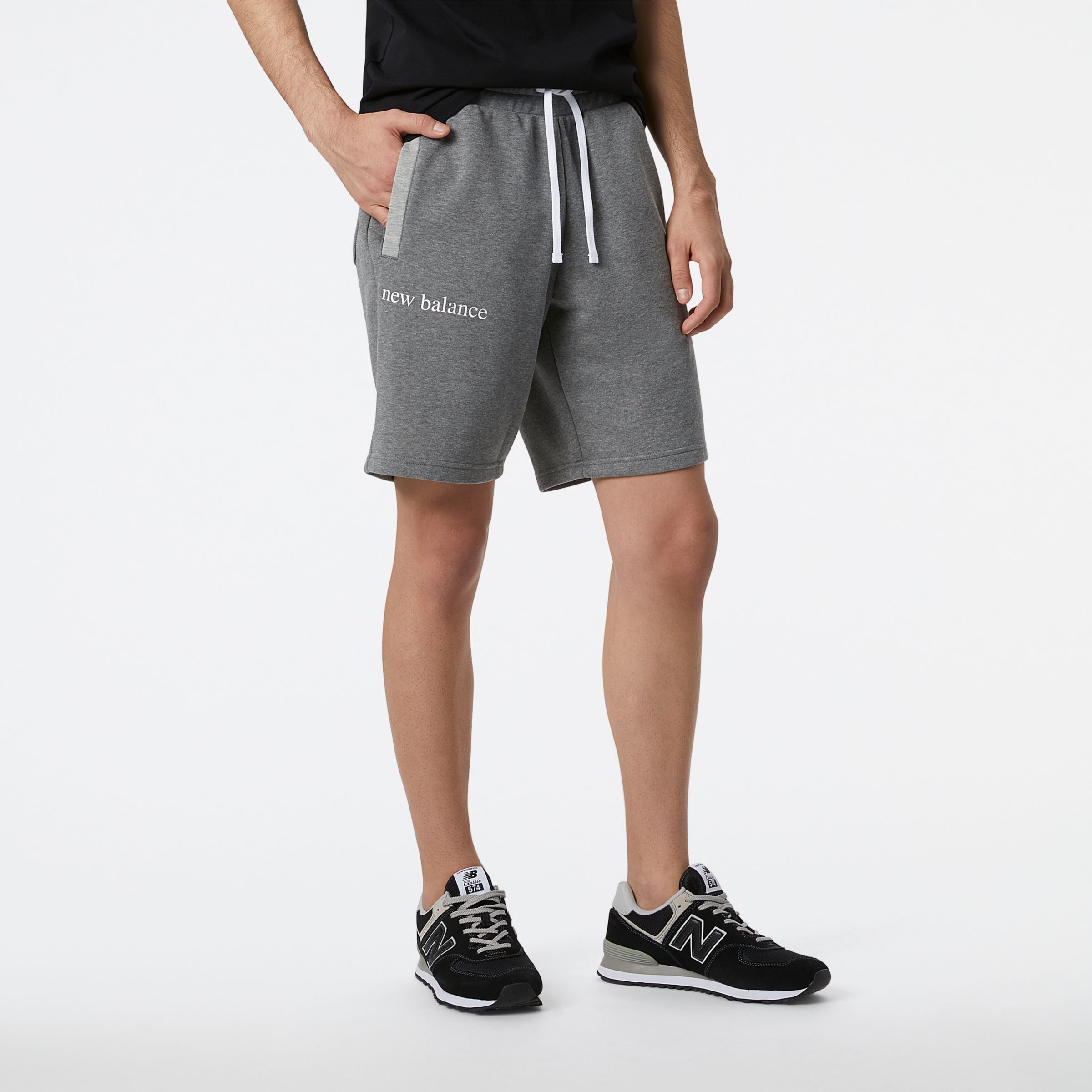 

New Balance Men's NB Essentials Fleece Short Grey - Grey