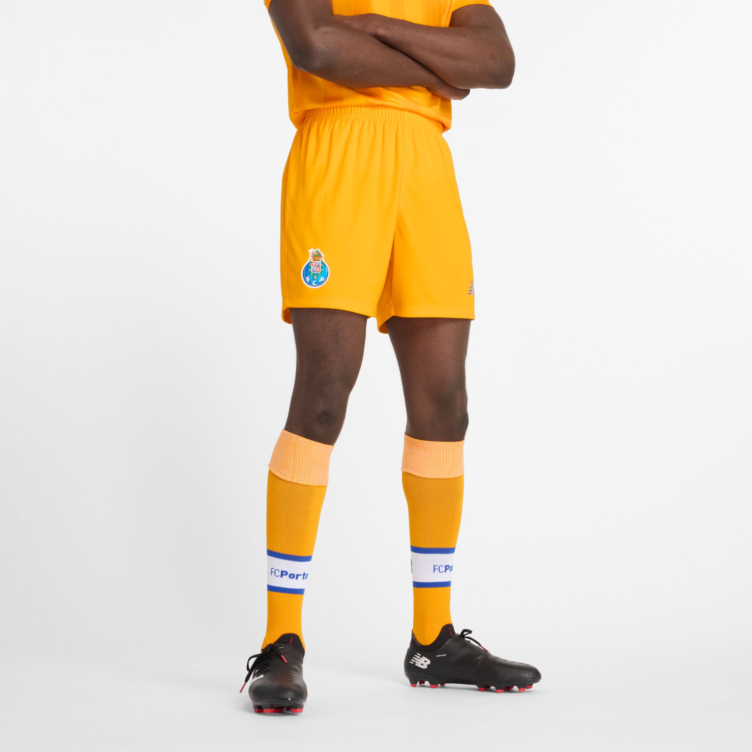 New Balance Homme FC Porto Away Short en Noir, Polyester, Taille L