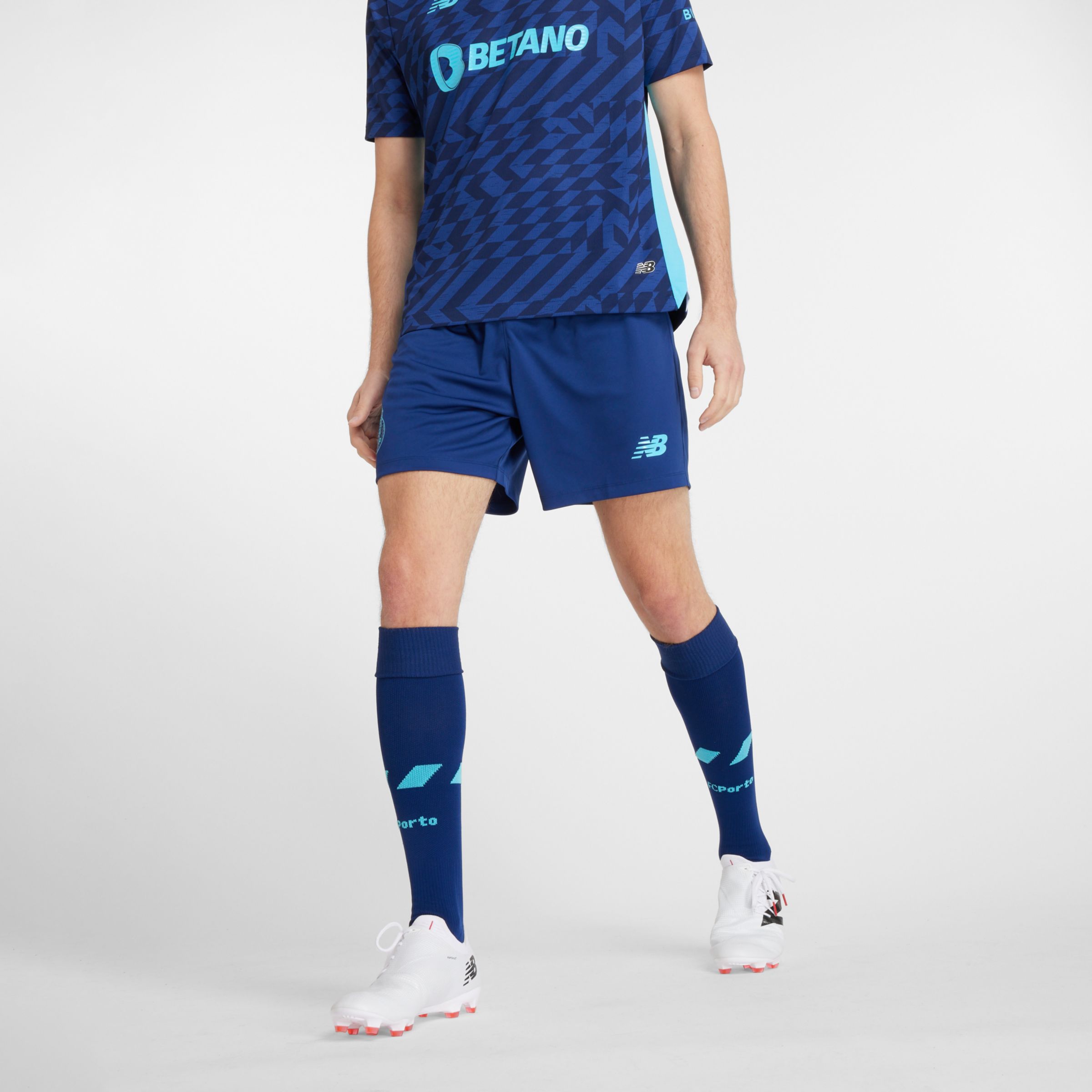 New Balance Homme FC Porto Third Short en Print/Pattern/Misc, Polyester, Taille L