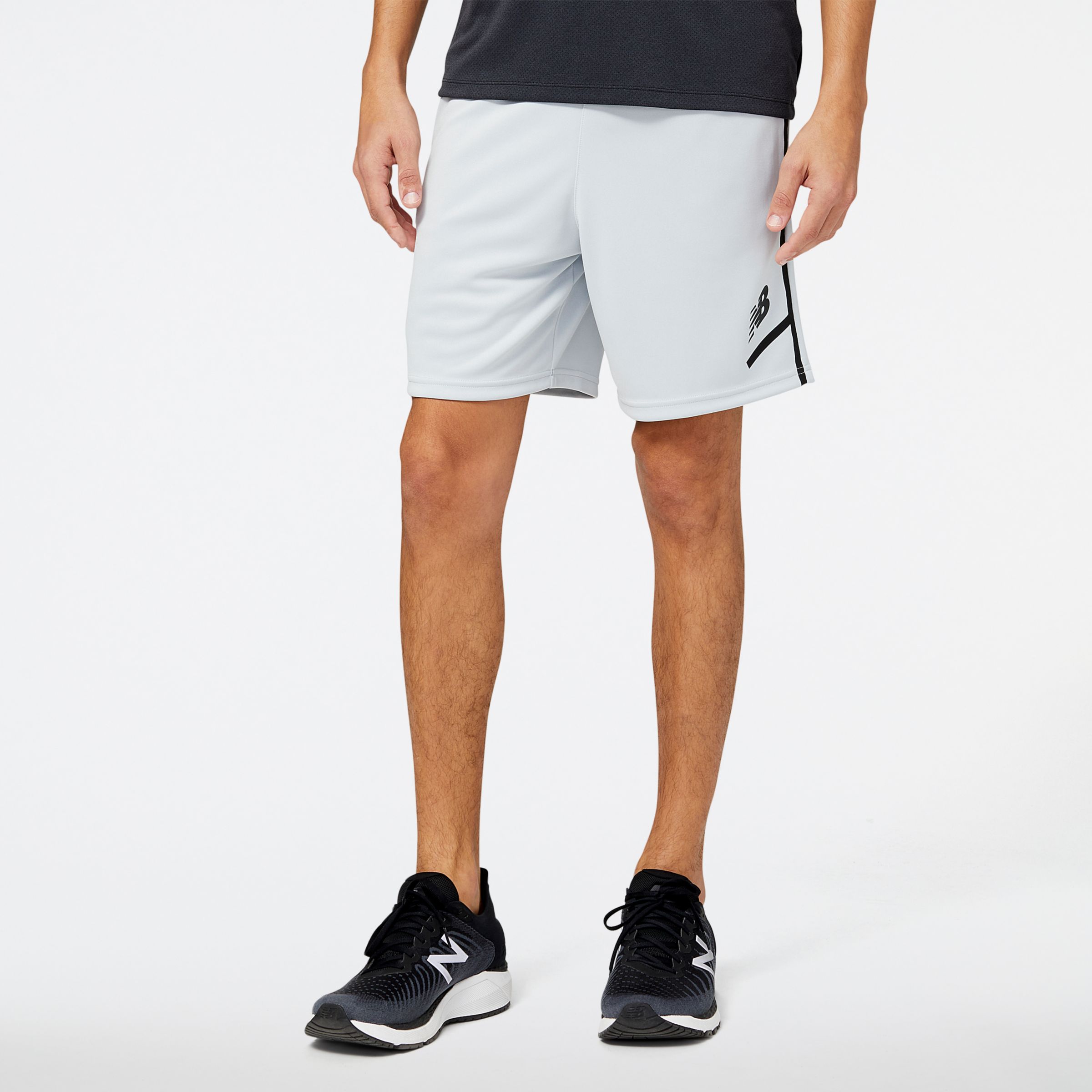 

New Balance Men's Tenacity Football Training Knit Short Grey - Grey