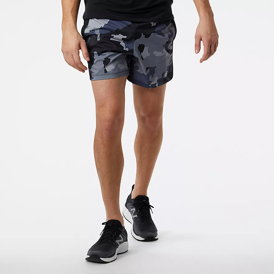 New Balance Men's Printed Accelerate 5 Inch Short Apparel