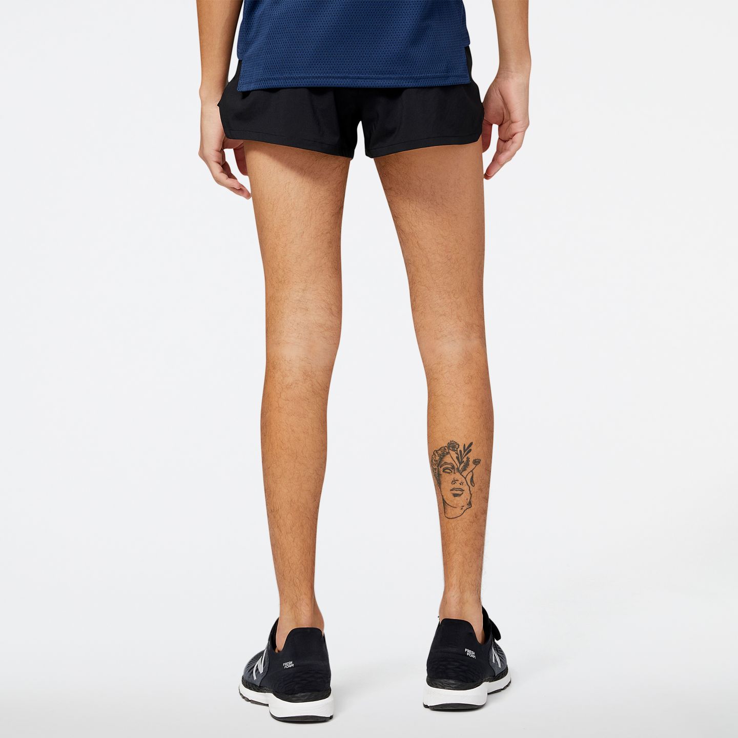 Мужские шорты New Balance Accelerate 3 Inch Split Short, цвет: Чёрный — фото 3