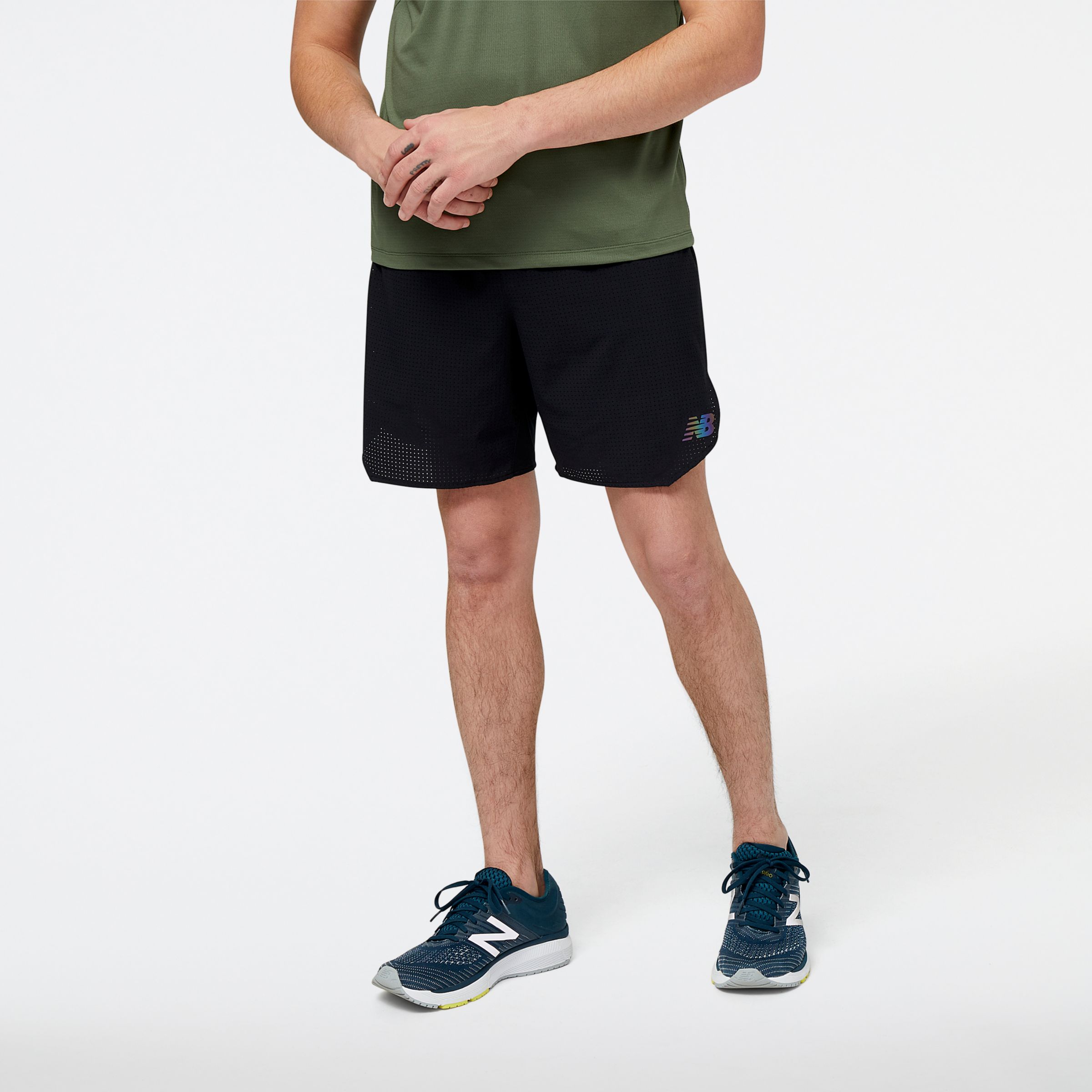 

New Balance Men's Q Speed 7 Inch No Liner Short Black - Black