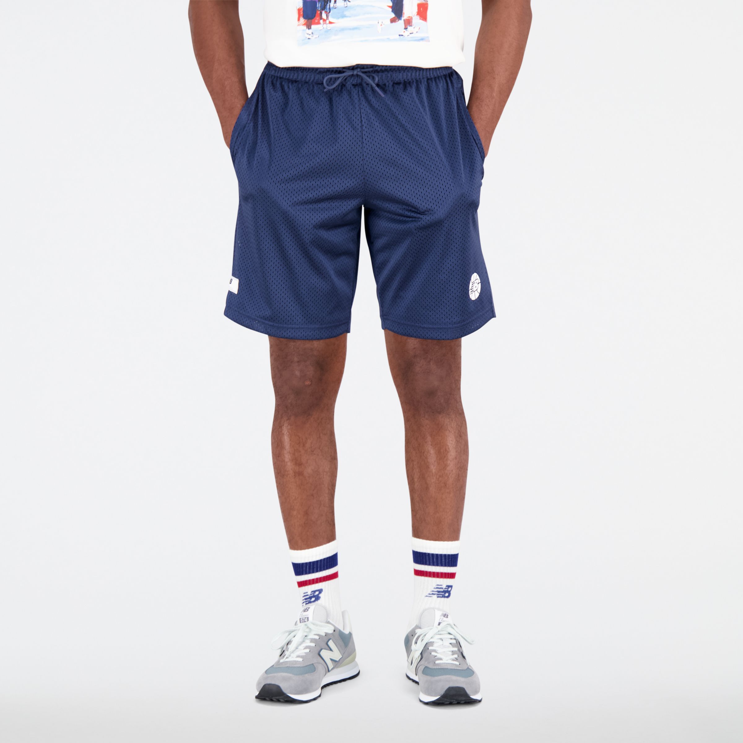 

New Balance Men's NB Hoops Fundamentals Short Blue - Blue