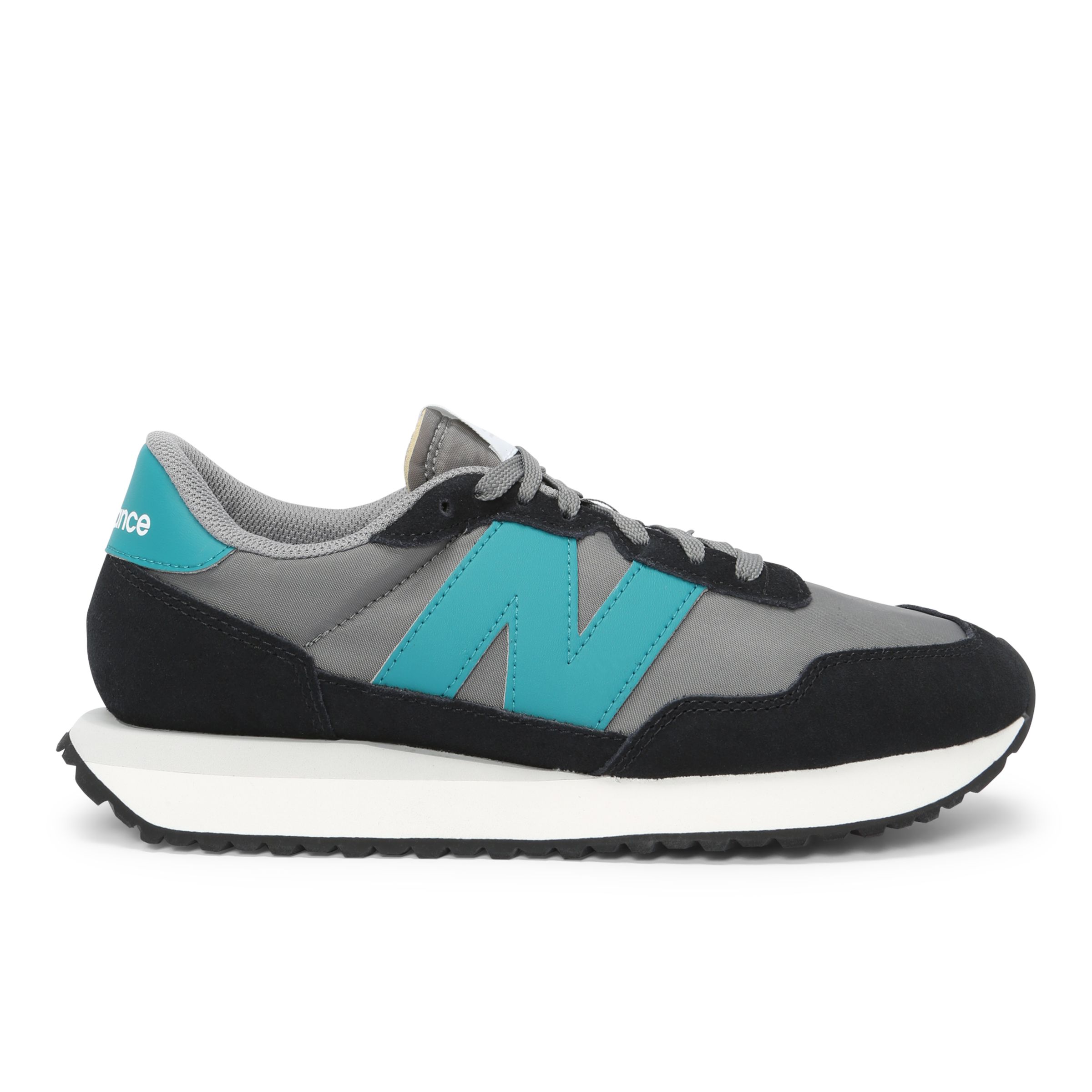 

New Balance Homme 237 en Noir/Gris/Vert, Suede/Mesh, Taille 36 Large