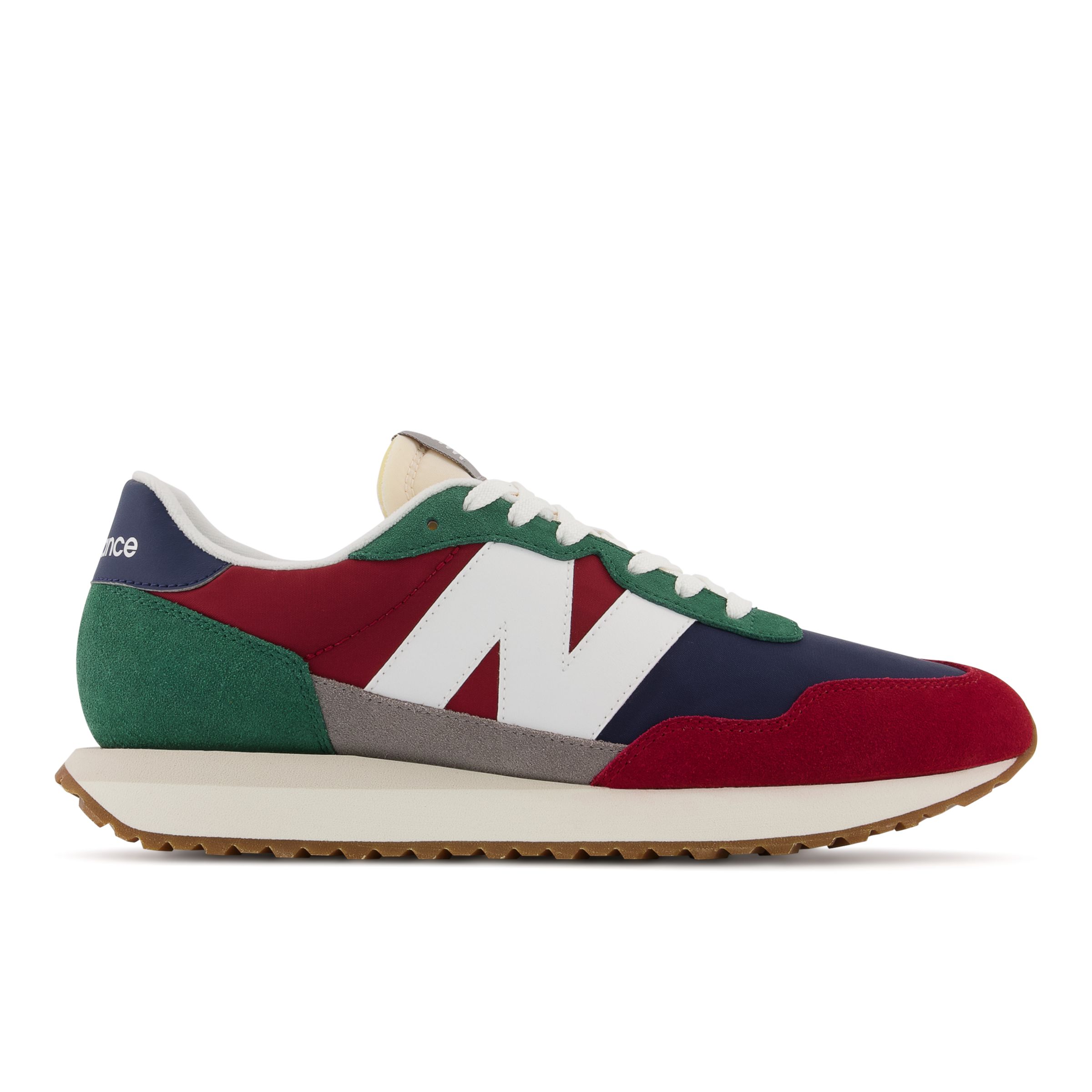 

New Balance Homme 237V1 en Rouge/Vert, Suede/Mesh, Taille 42 Large