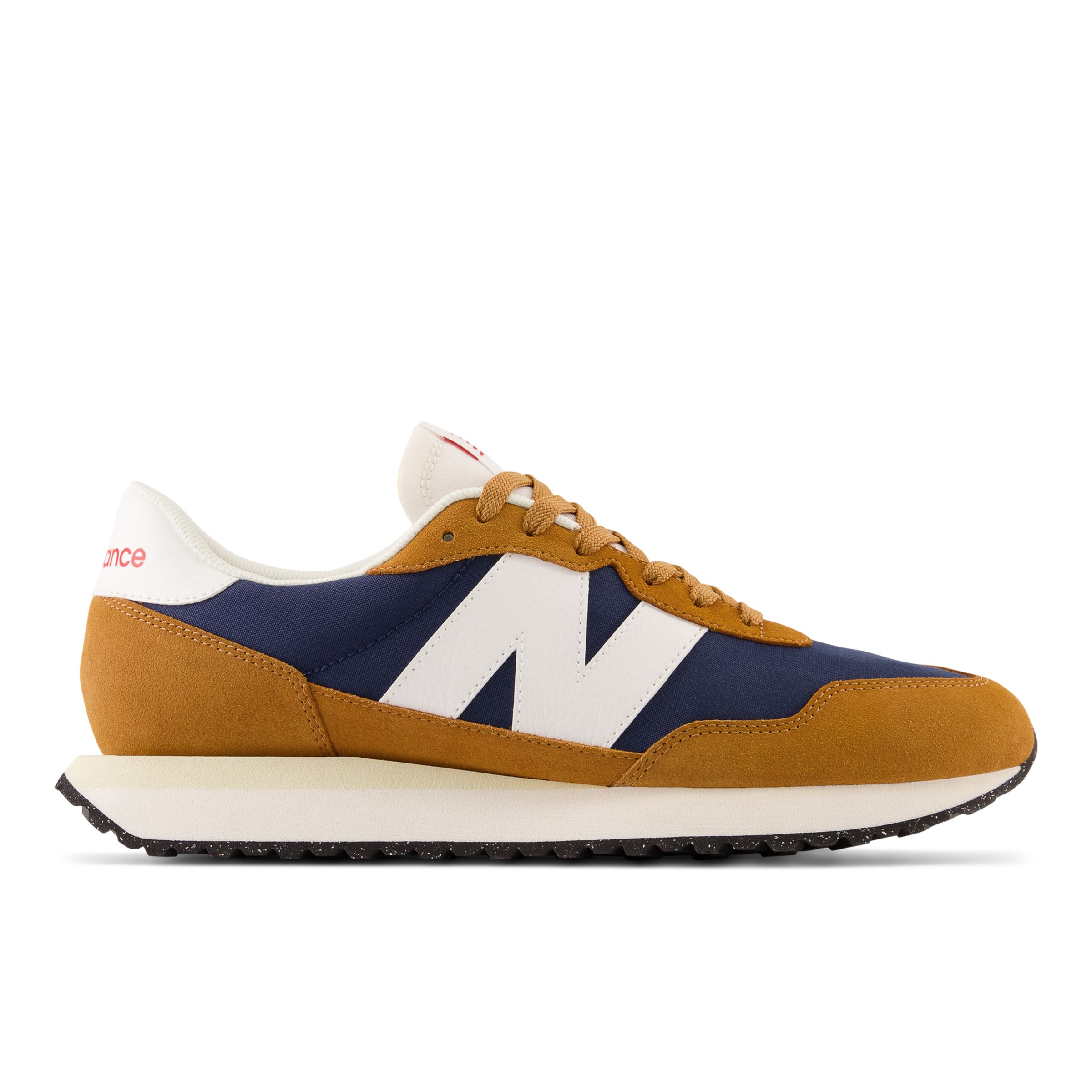 New Balance Men's 237 in Braun/Blau/Weiß, Suede/Mesh, Größe 42