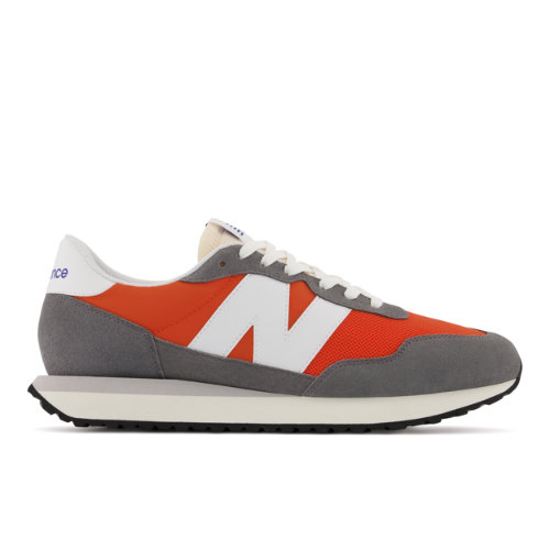 New Balance Hombre 237V1 in Gris/Naranja, Suede/Mesh, Talla 41.5