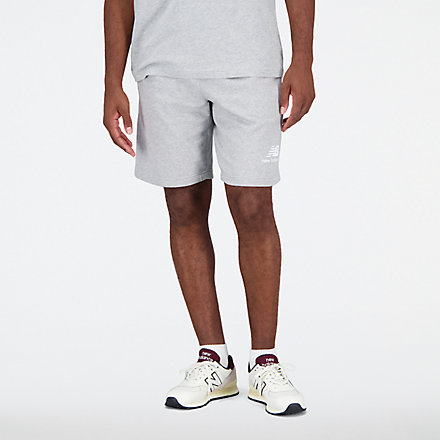 New Balance Essentials Stacked Logo French Terry Short, MS31540AG image number null
