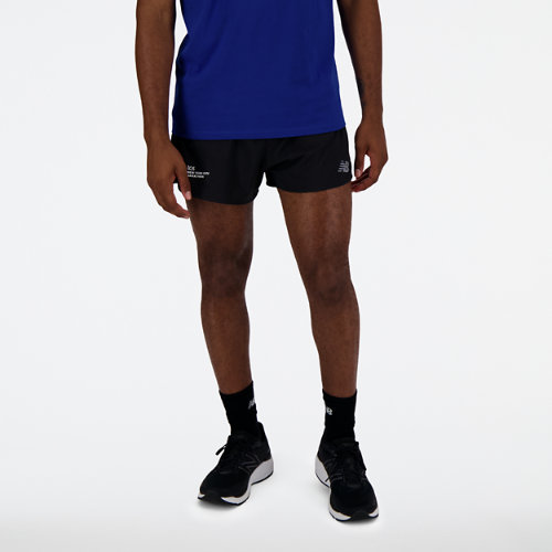 

New Balance Men's NYC Marathon Impact Run 3 Inch Split Short Black - Black