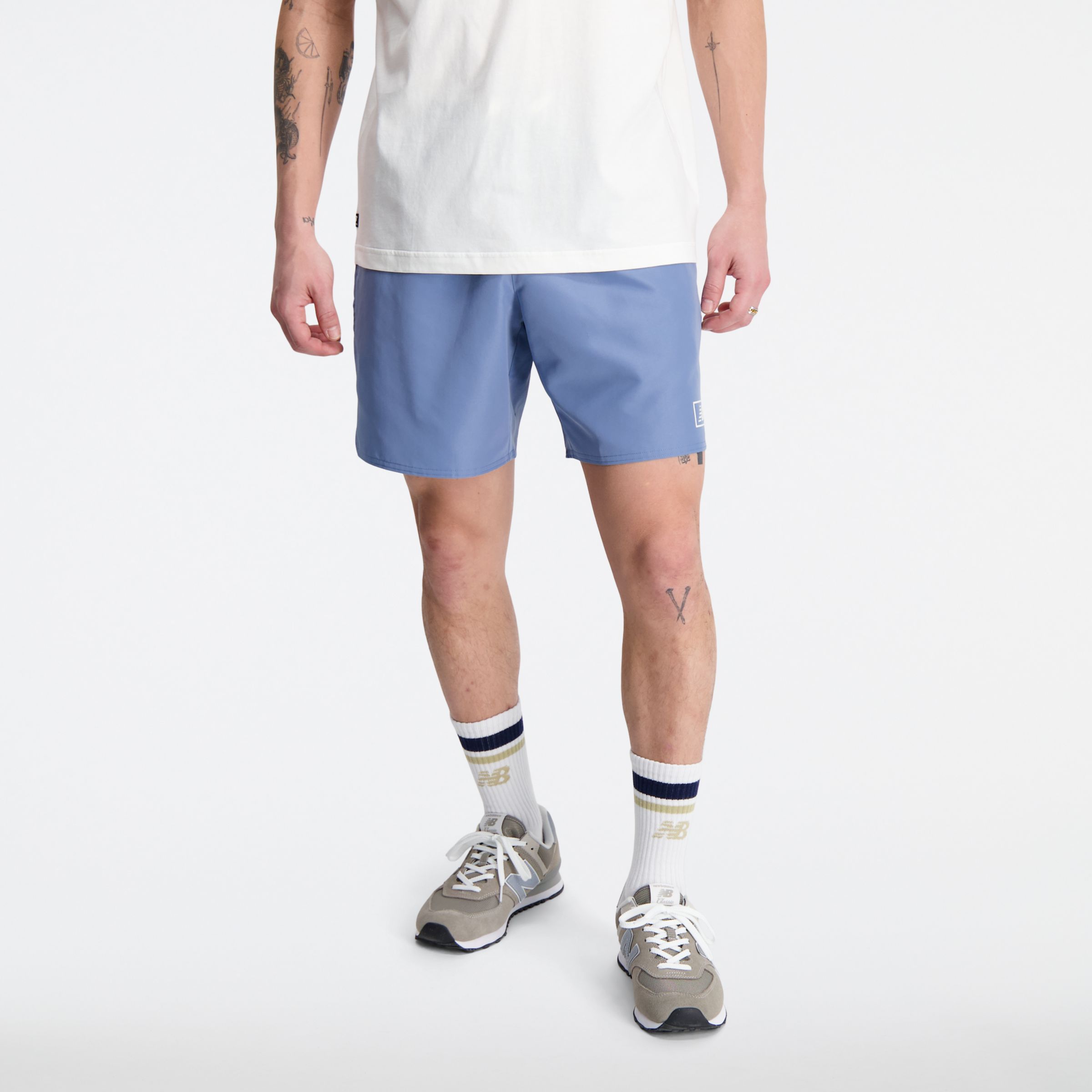 

New Balance Men's NB Essentials Woven Shorts Blue - Blue