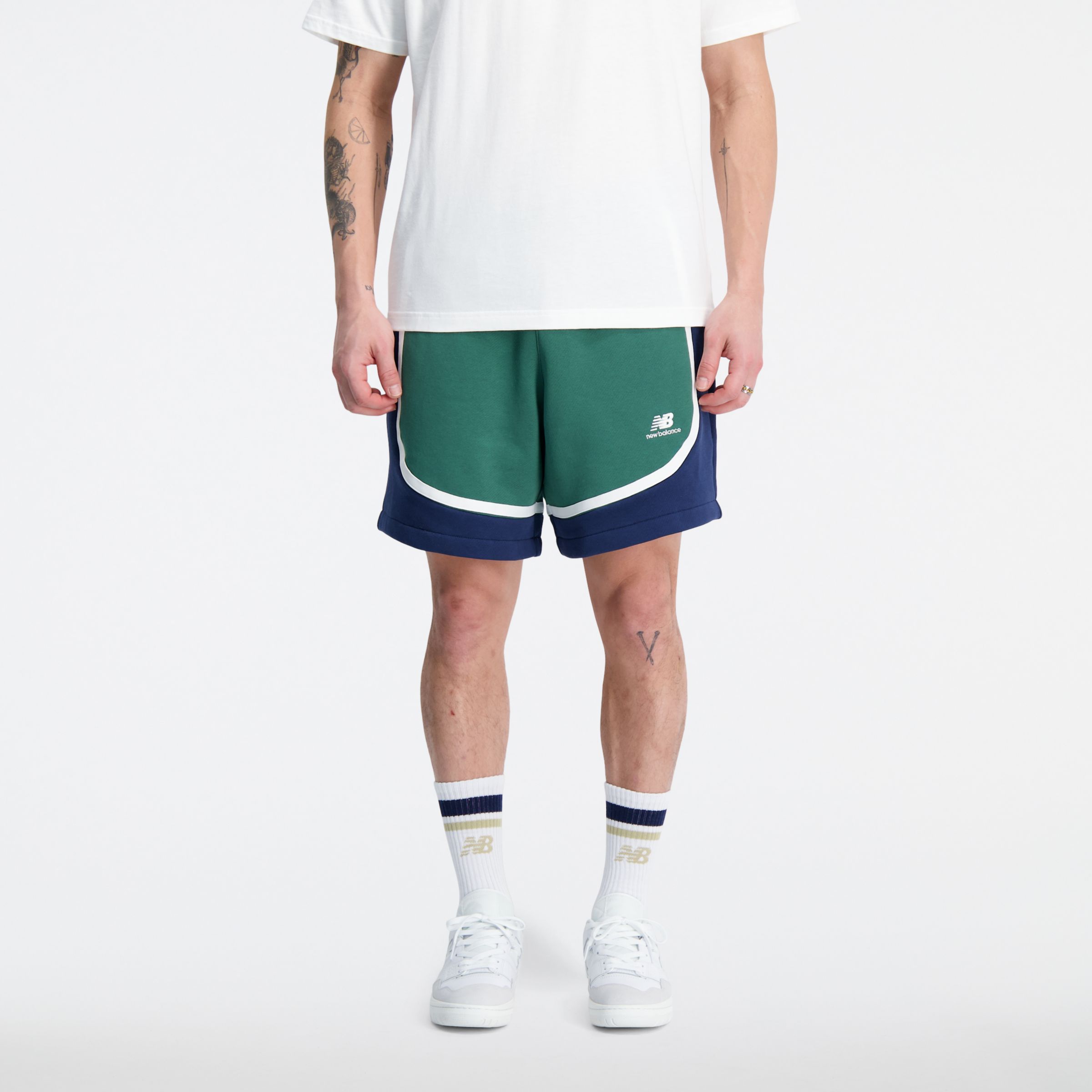

New Balance Men's Hoops Fleece Short Green - Green