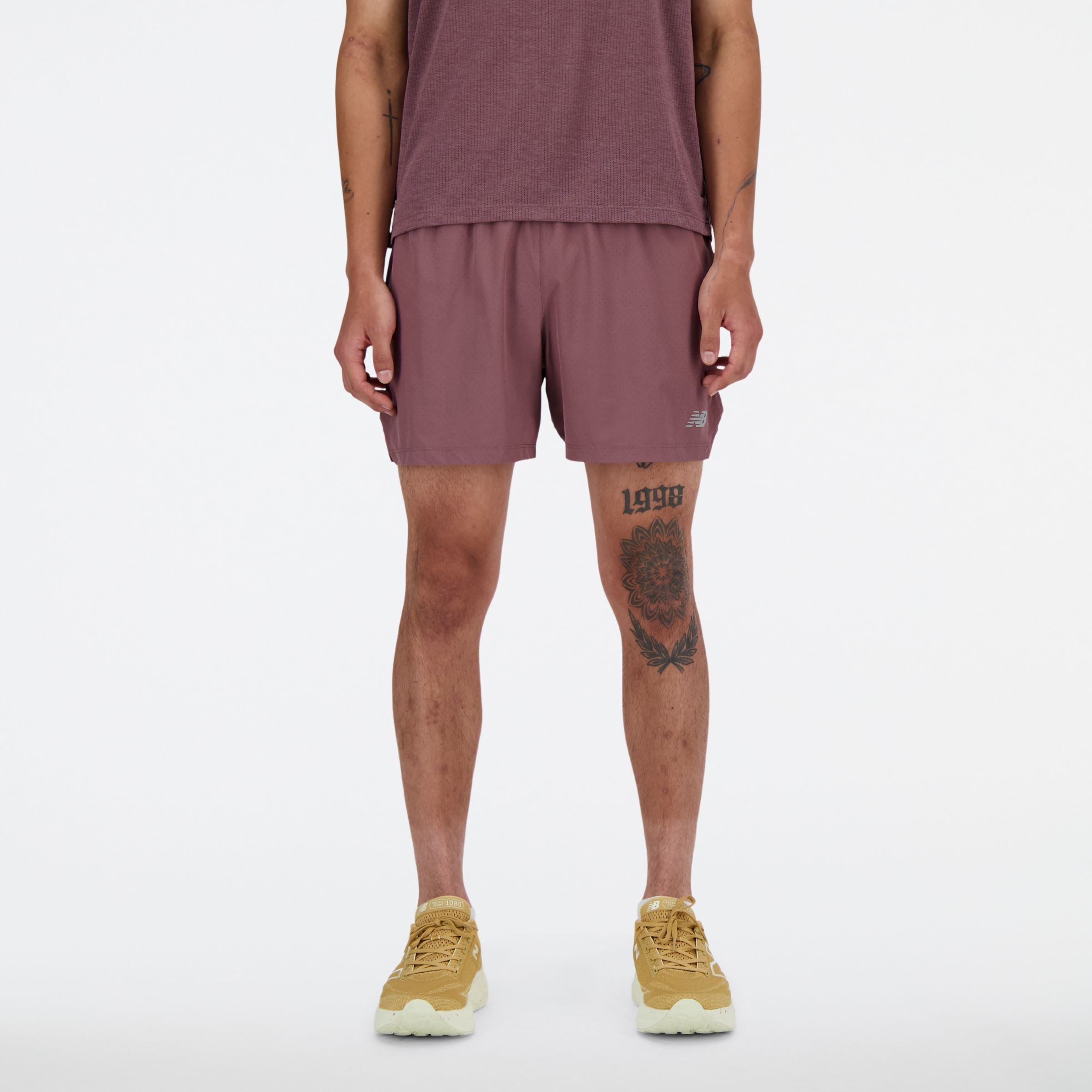 

New Balance Men's RC Short 5" Brown - Brown