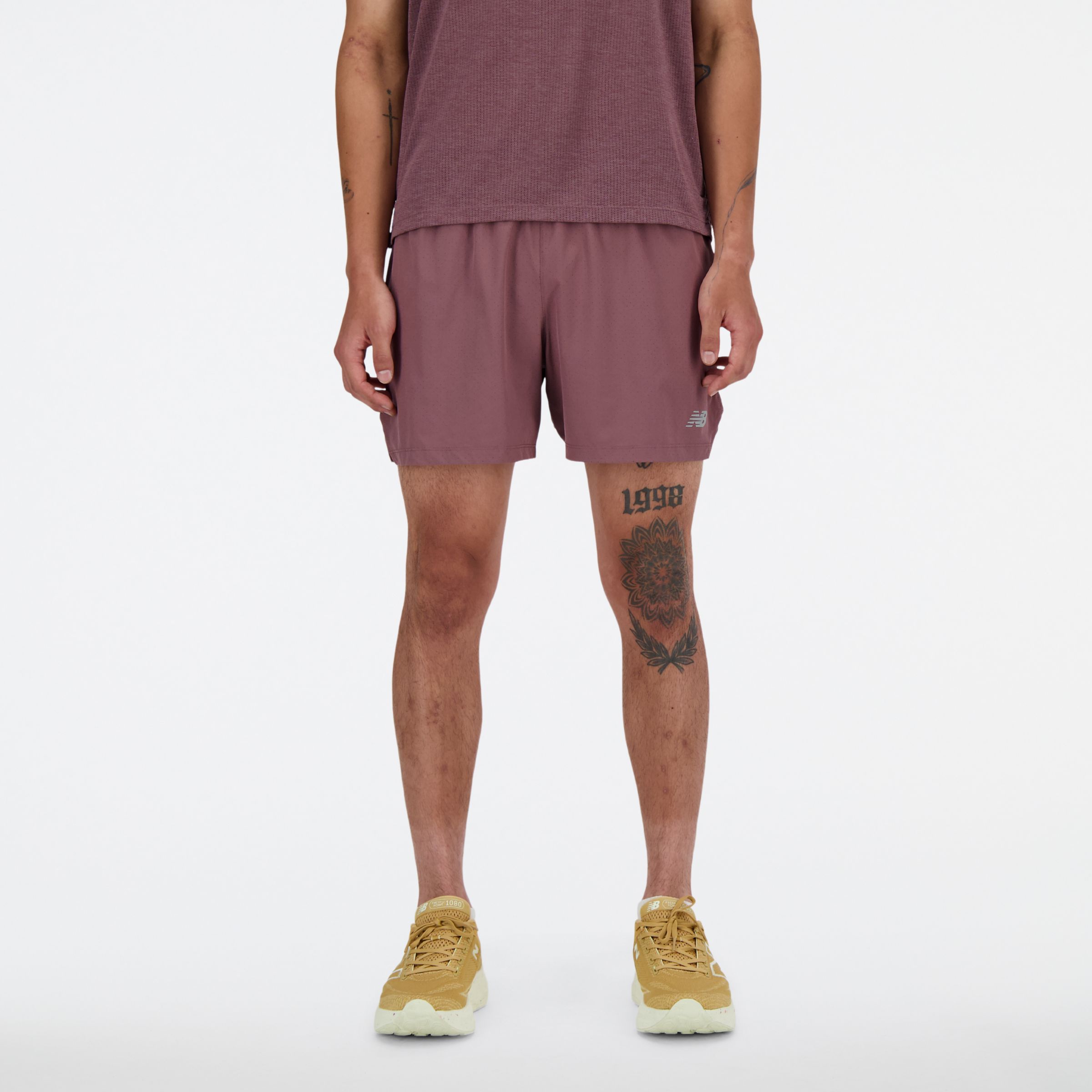 Shop New Balance Men's Rc Short 5" In Brown