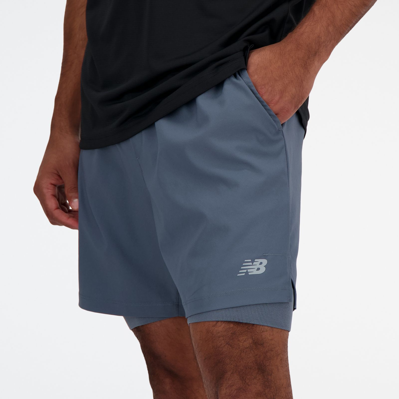 Мужские шорты New Balance AC Lined с подкладкой — фото 4