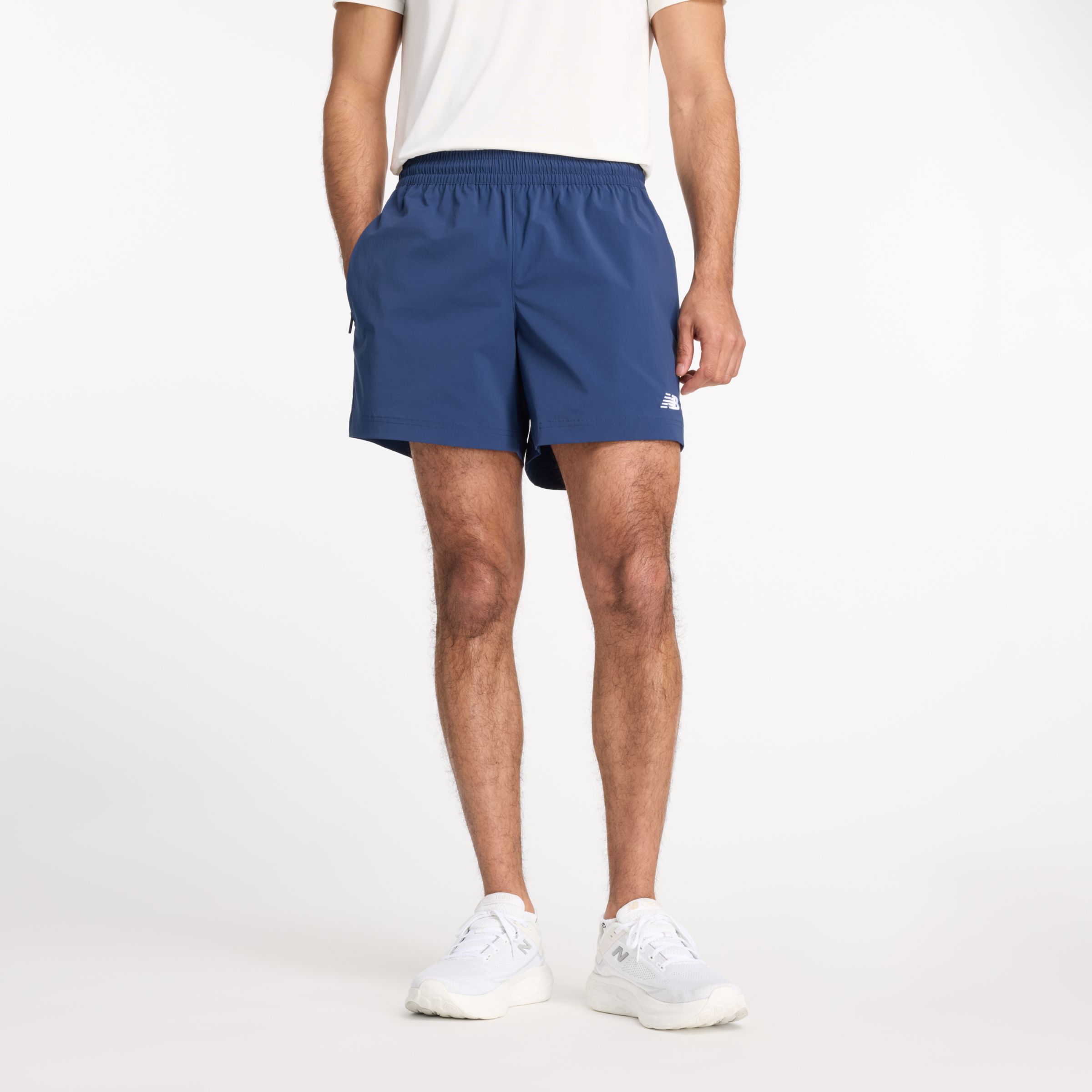 New Balance Uomo Athletics Stretch Woven Short 5", Politessuto, Taglia XS