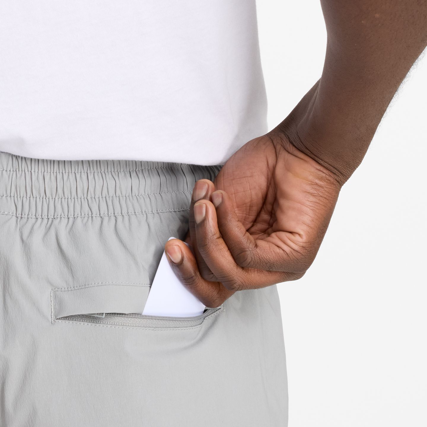 Мужские шорты New Balance Athletics Stretch Woven Short 5", цвет: Сланцевый серый — фото 6