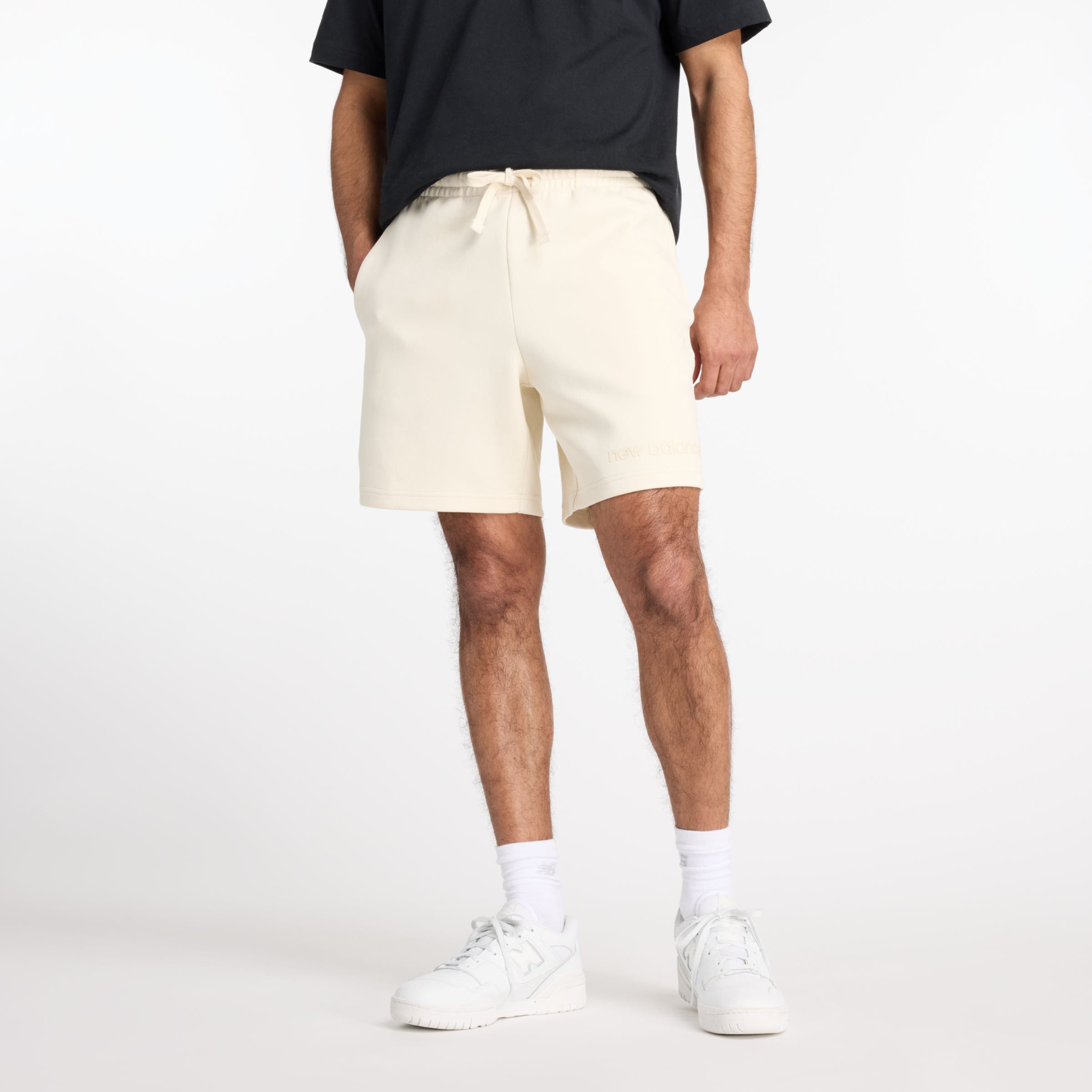New Balance Homme Hyper Density Short 7" en Beige, Poly Knit, Taille 2XL