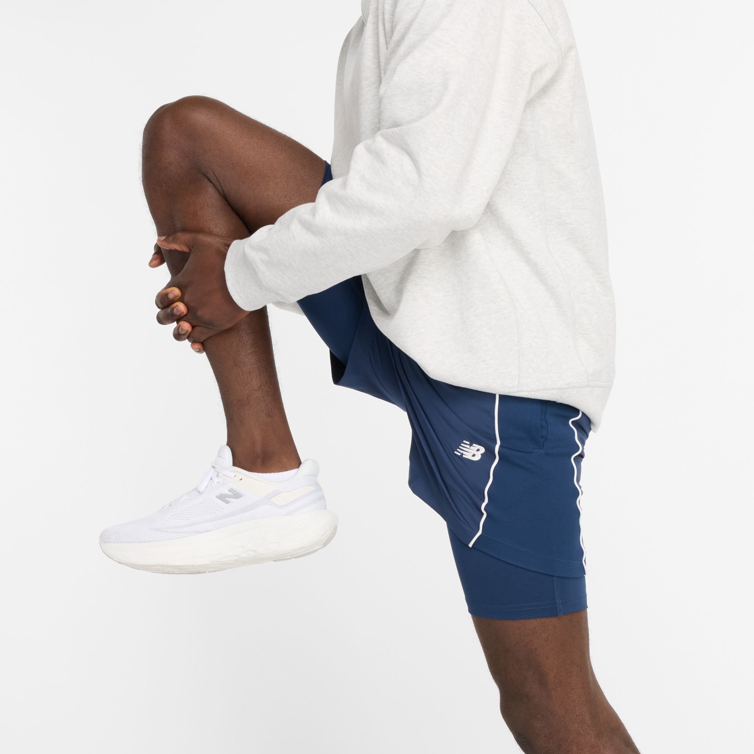 New Balance Men's Hoops On Court 2 In 1 Short In Blue