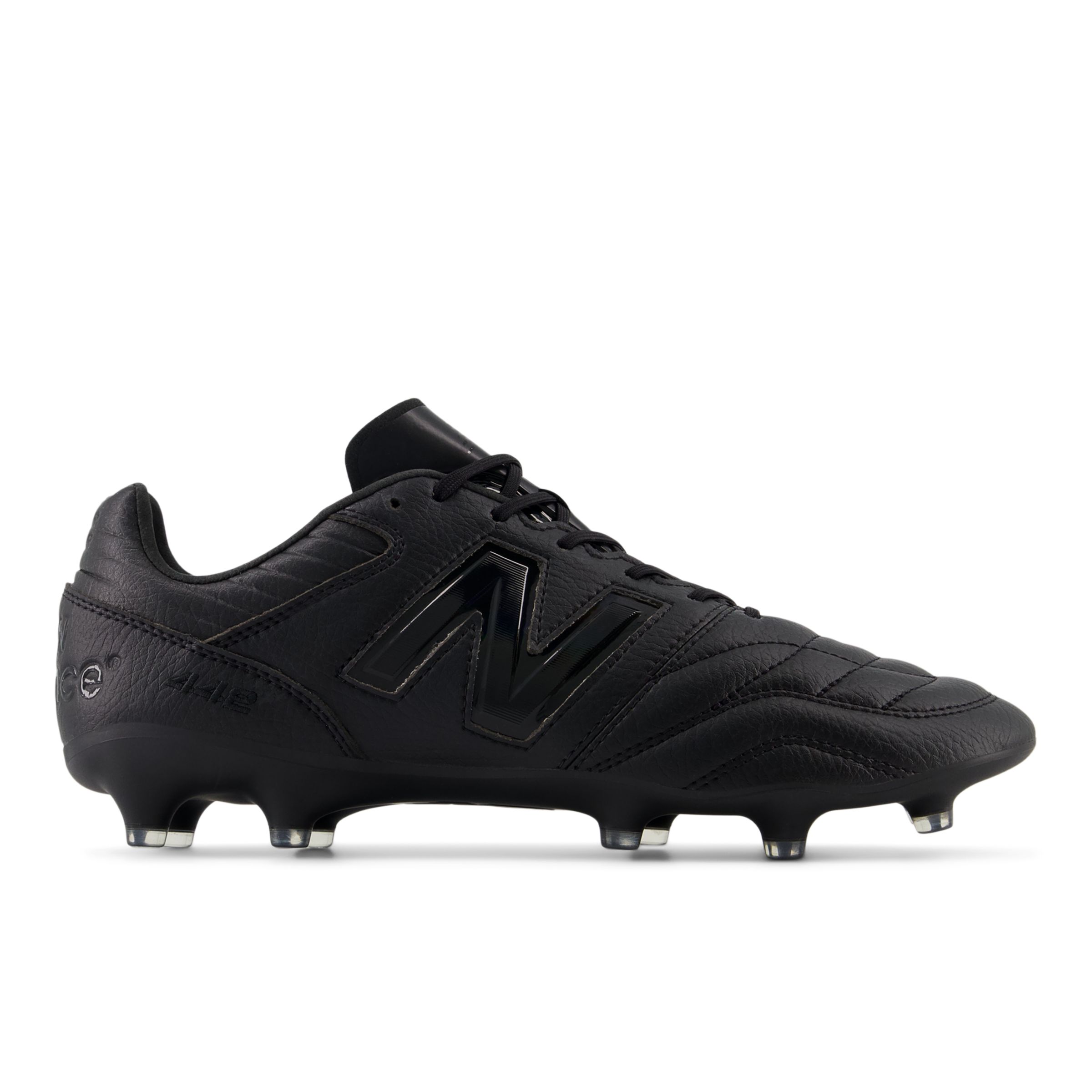 New Balance Unisex 442 PRO FG V2 in Black Microfiber, size 10 Wide