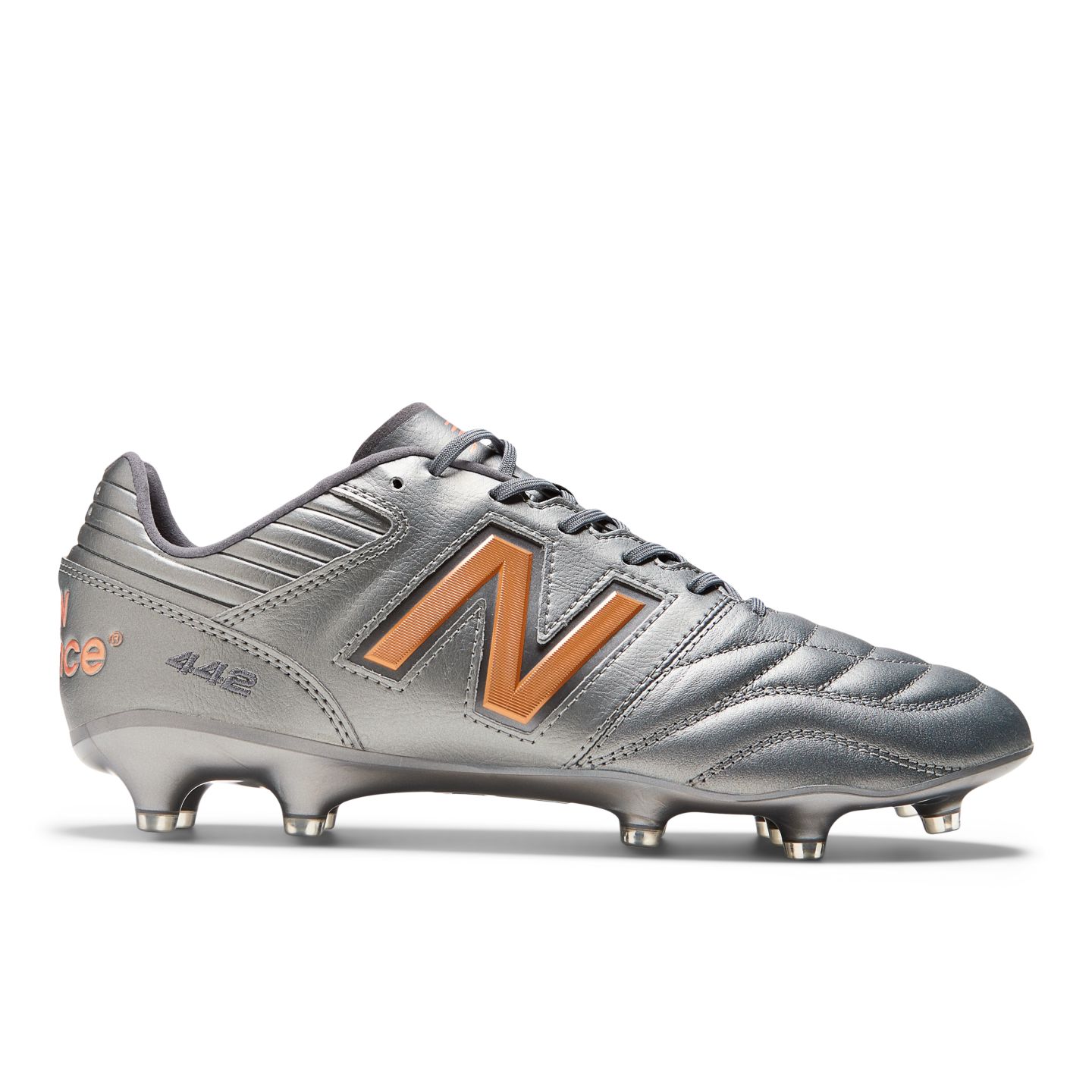 Мужские бутсы New Balance 442 v2 Pro FG, цвет: Серебристый / Графитовый — фото 1