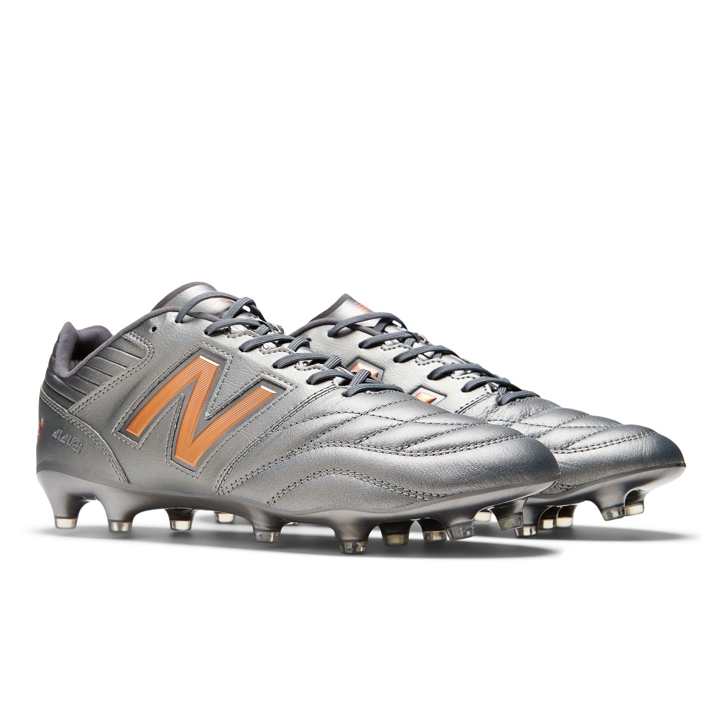 Мужские бутсы New Balance 442 v2 Pro FG, цвет: Серебристый / Графитовый — фото 2
