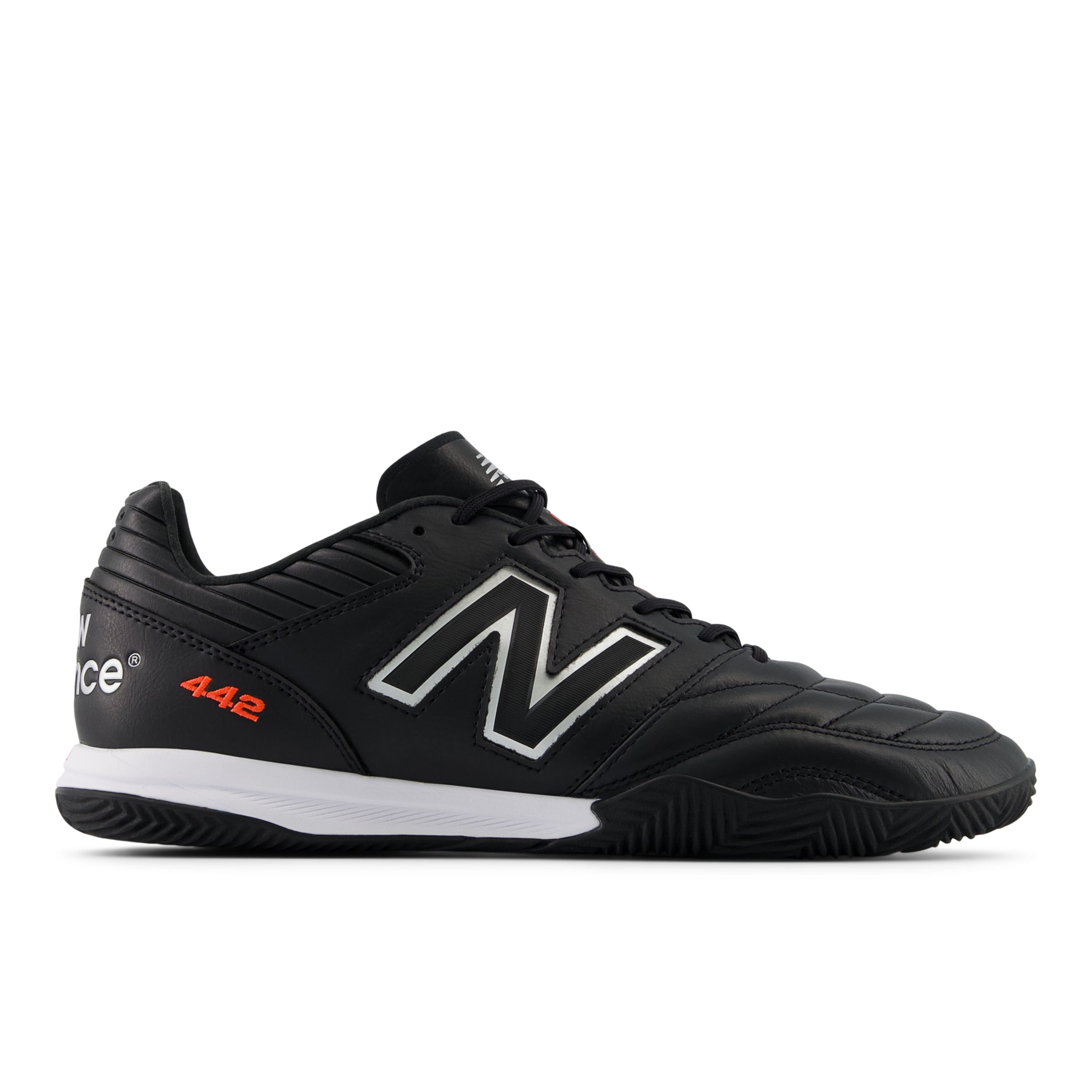 New Balance Men's 442 PRO IN V2 in Black/White Leather, size 9.5