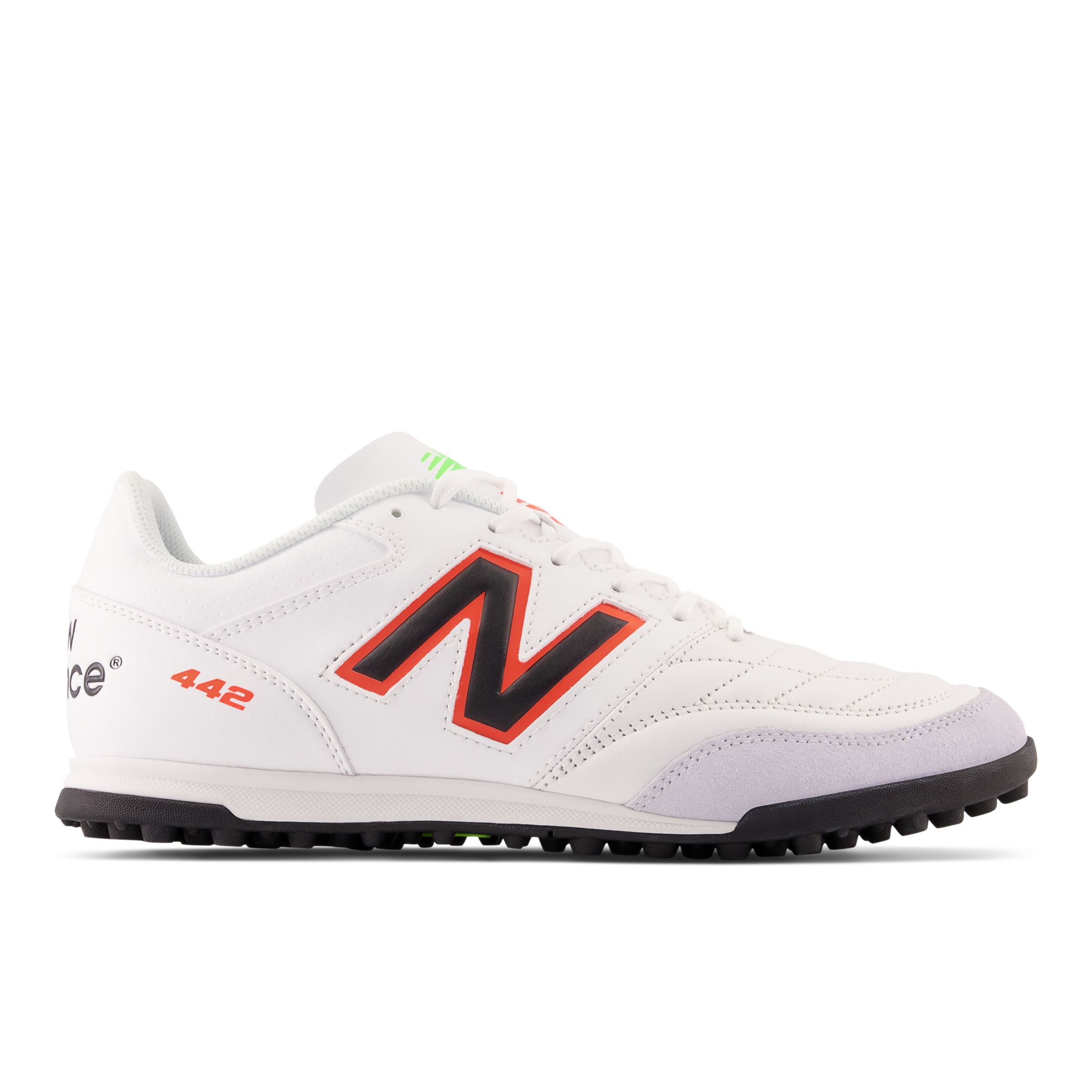 New Balance Homme 442 v2 Team TF en White/blanc/Orange/Green/vert, Synthetic, Taille 44