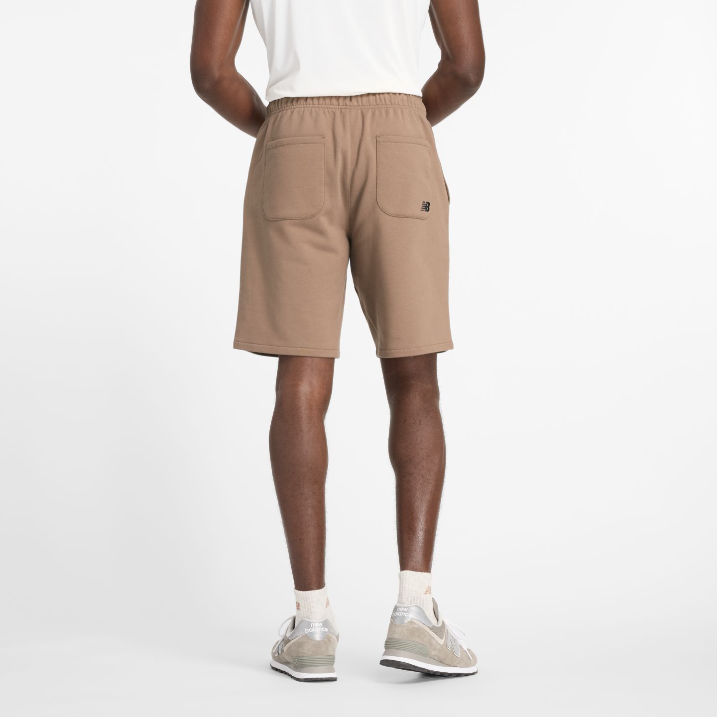 Мужские шорты New Balance Ohtani French Terry Short 9", цвет: Серо-бежевый — фото 4
