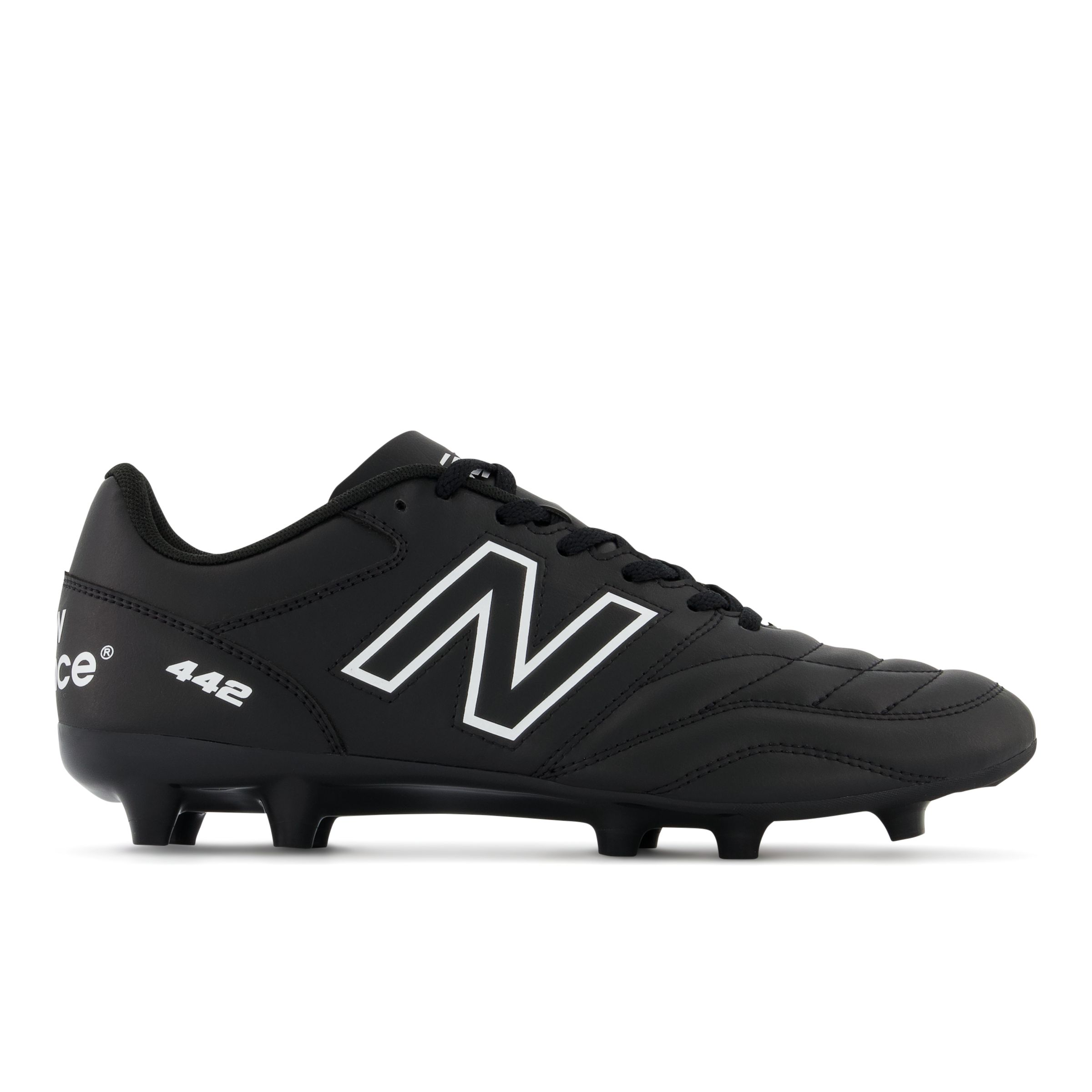 New Balance Men's 442 V2 ACADEMY FG in Black/White Synthetic, size 10