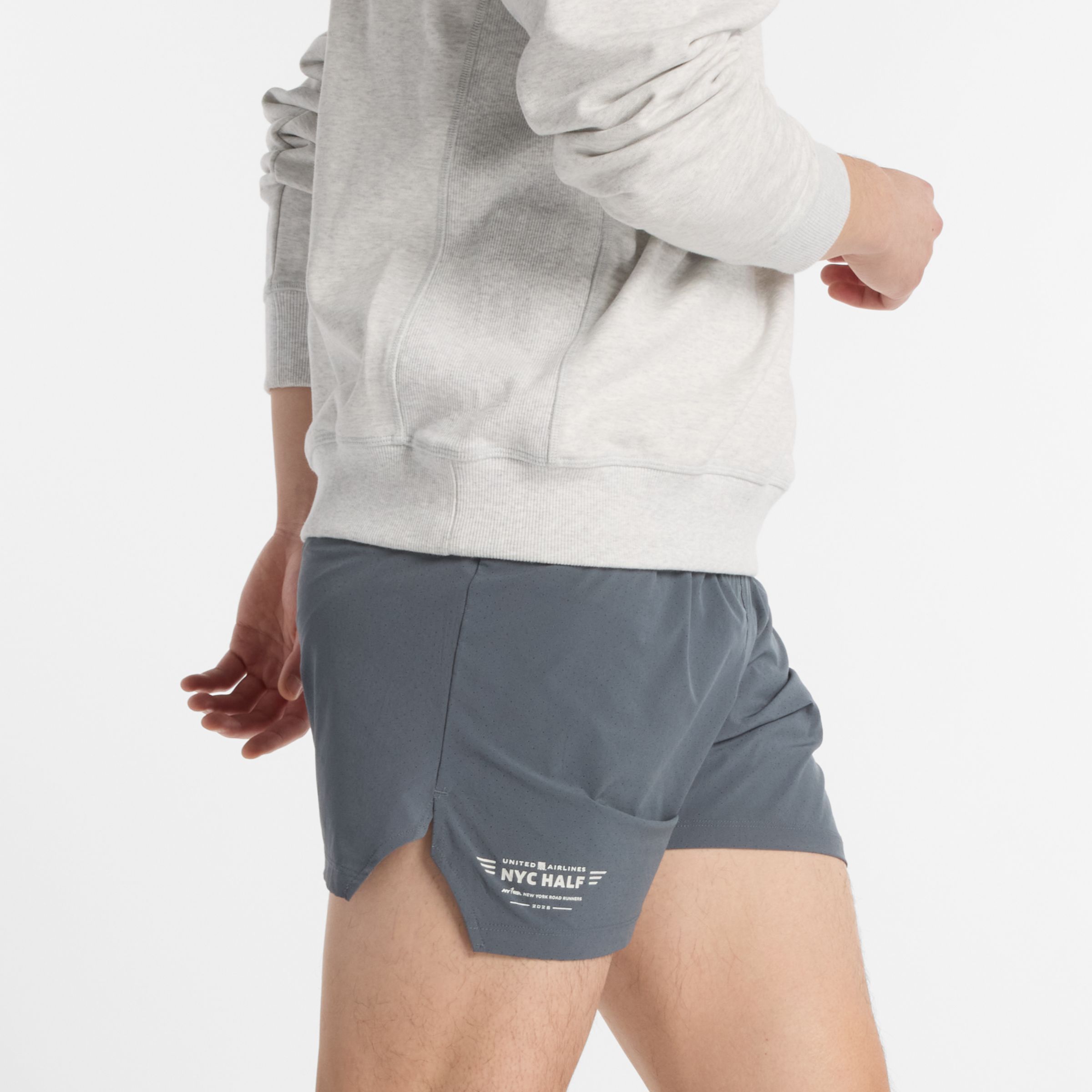 

New Balance Men's United Airlines NYC Half RC Short 5" Grey - Grey