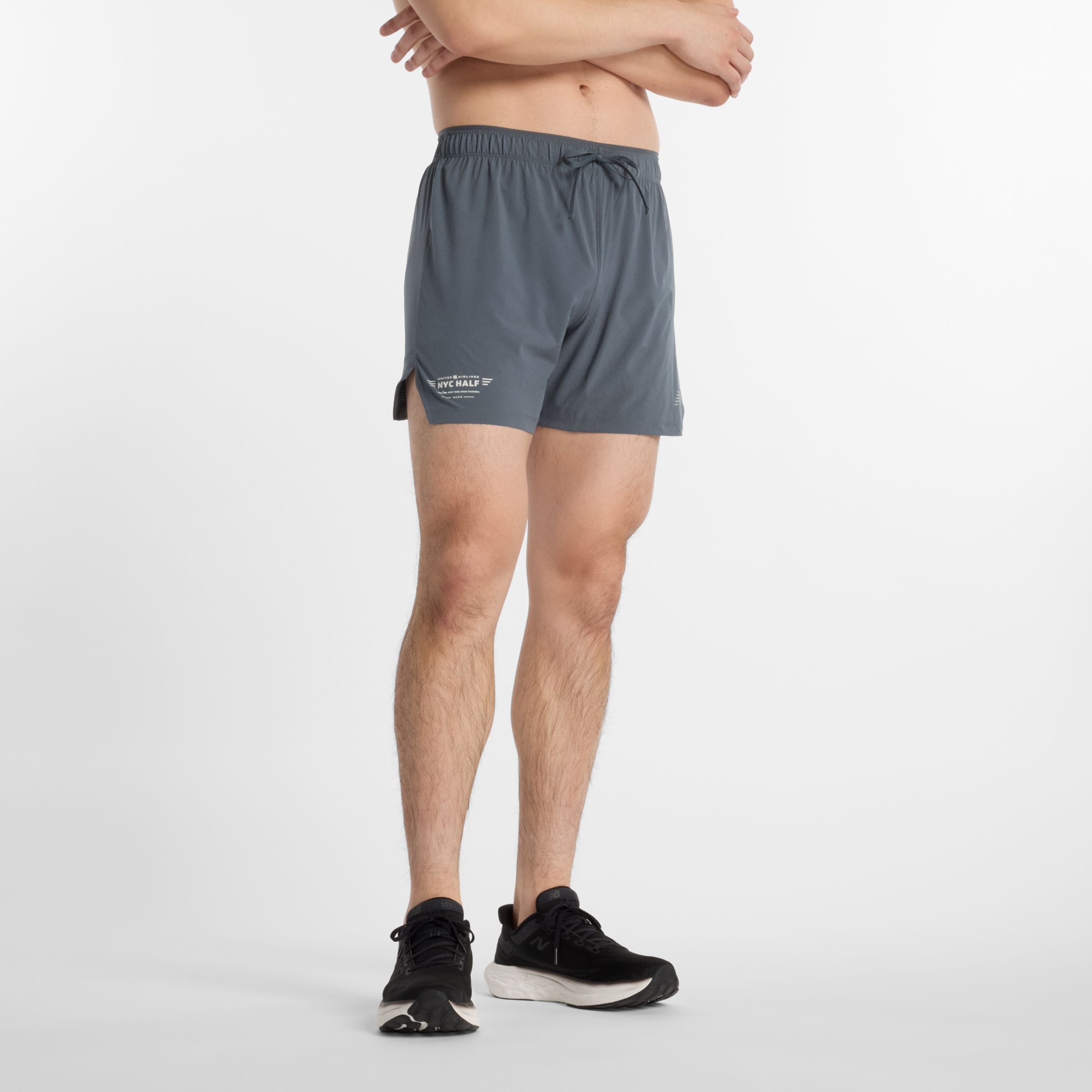 

New Balance Men's United Airlines NYC Half RC Short 5" Grey - Grey