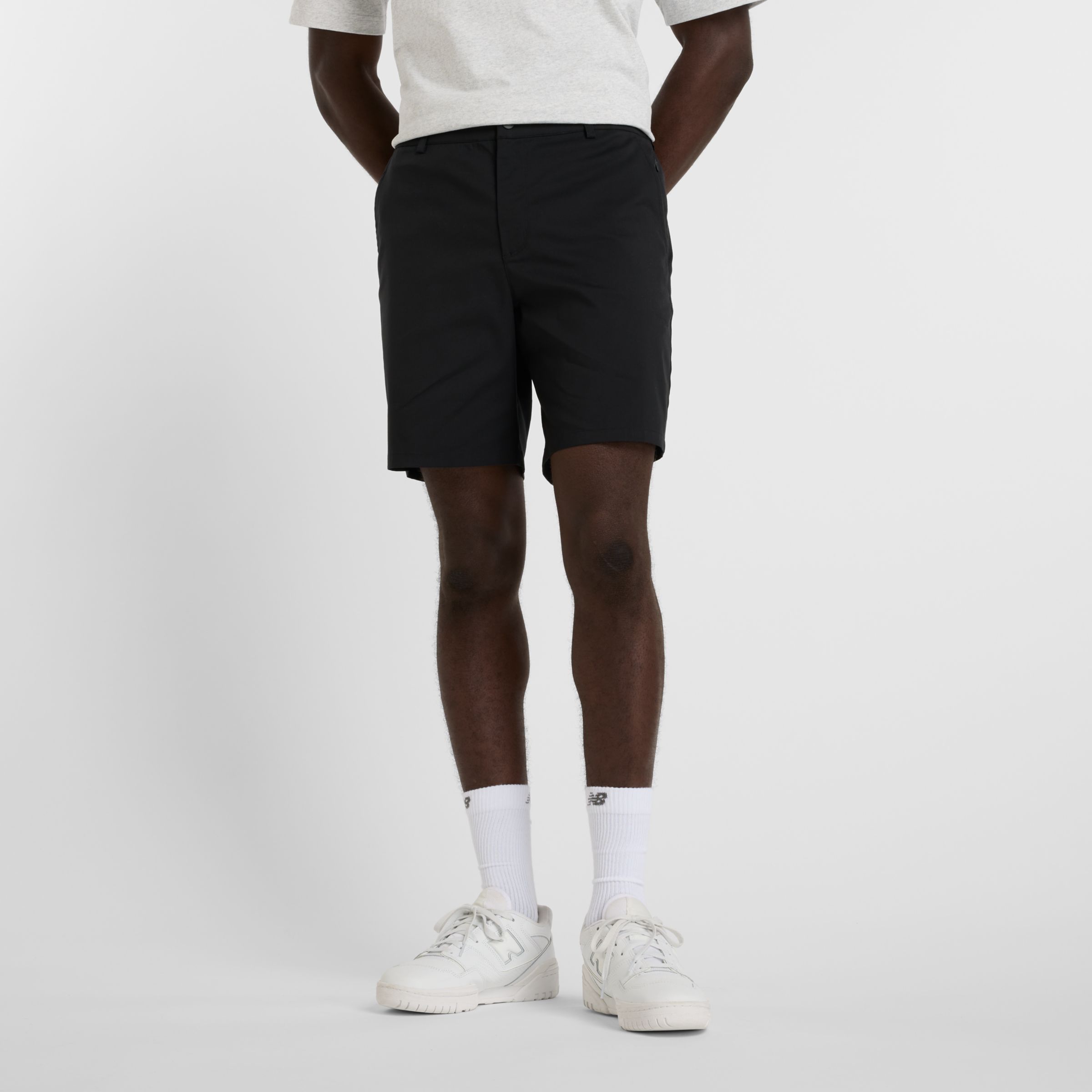 New Balance Men's Athletics Standard Short 7" in Black Cotton Twill, size Small