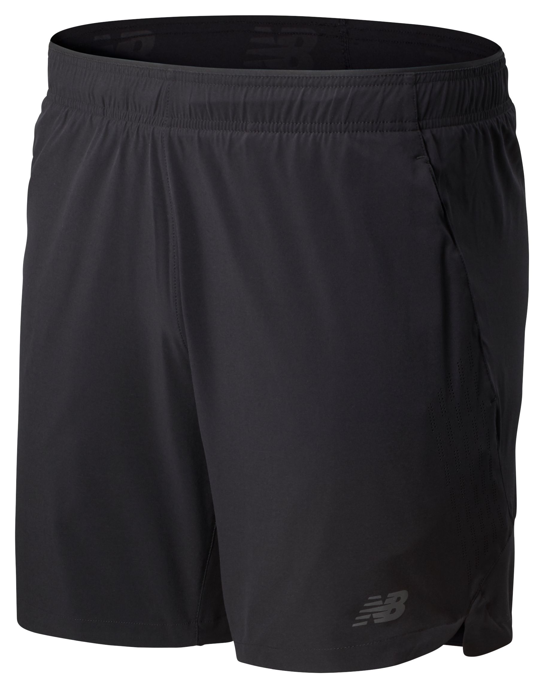 new balance men's 7 running shorts black