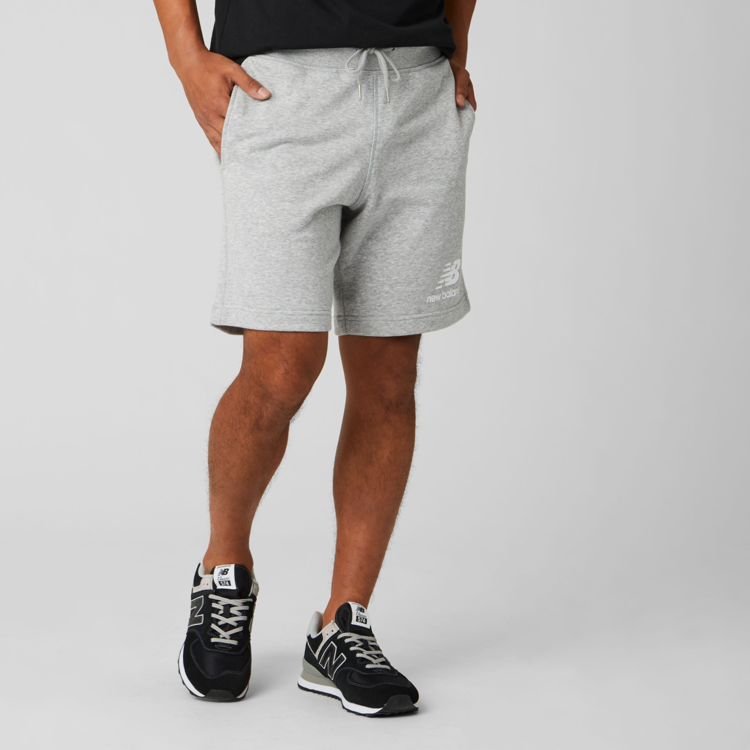 new balance 574 with shorts