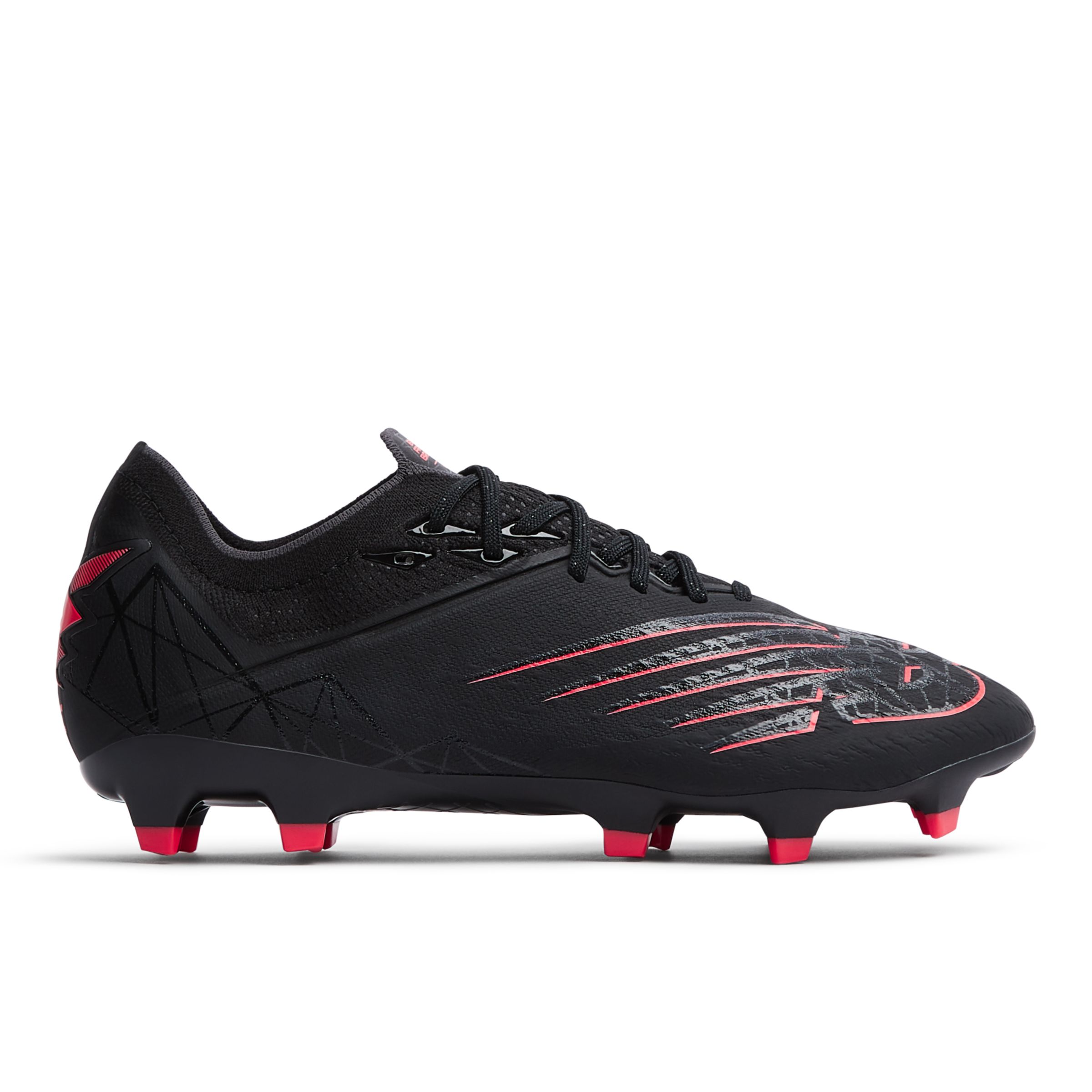 New Balance Men's Raheem Sterling Furon V6+ Pro FG Shadow of My Dreams in Black/Red Synthetic - MSF1FBR6