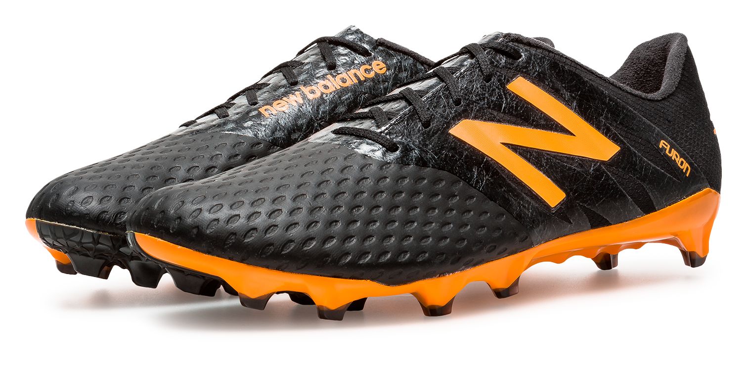 New Balance Men's Furon Pro FG in Black/Yellow/Grey Synthetic - MSFURFBI
