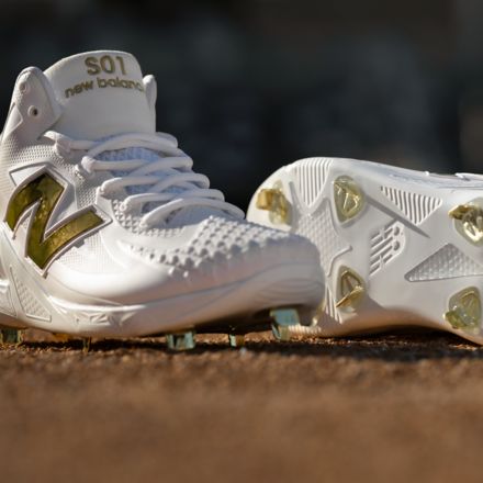 New balance white gold cleats hotsell