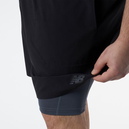 R.W.Tech 7in 2-in-1 Short, BLACK, MSX21150BK