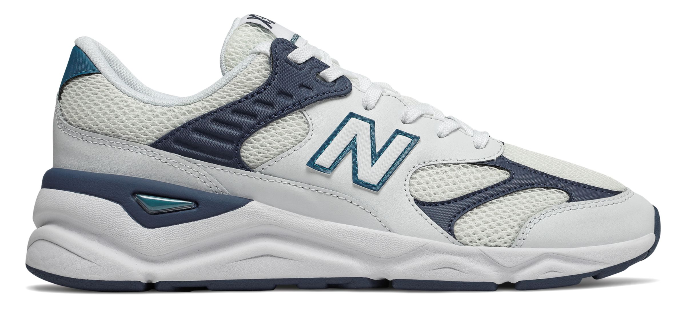 new balance x90 reconstructed white tide shoes