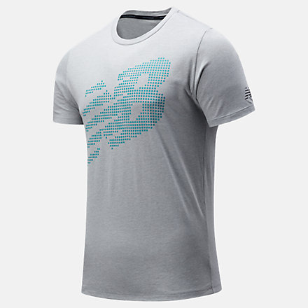 New Balance Graphic Heathertech Tee, MT01071AGT image number null