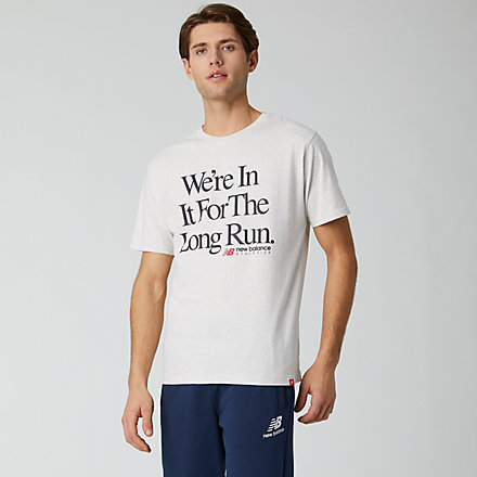 NB T-Shirt Essentials Icon Long Run, MT01526SAH image number null