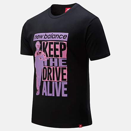 New Balance Camiseta Essentials Lofi Keep The Drive Alive, MT01555BK image number null