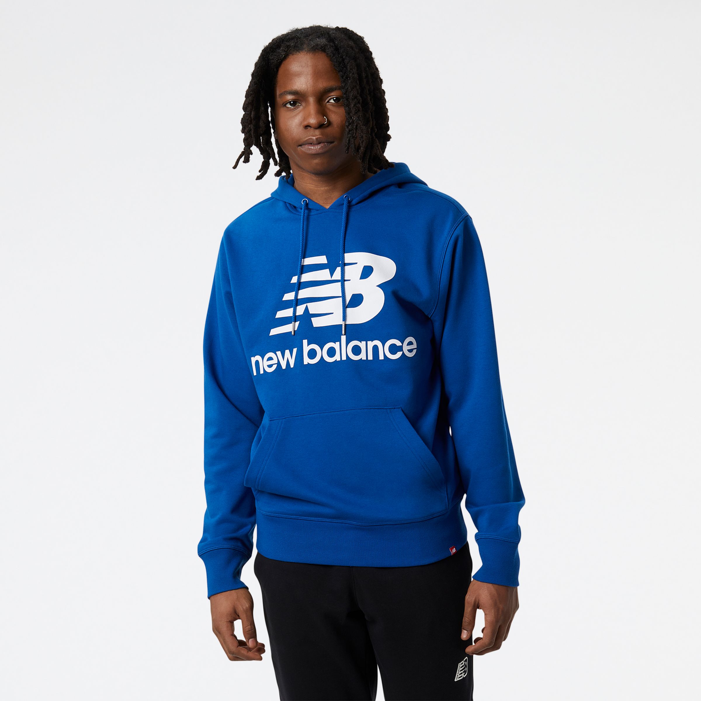 

New Balance Men's NB Essentials Pullover Hoodie Blue - Blue