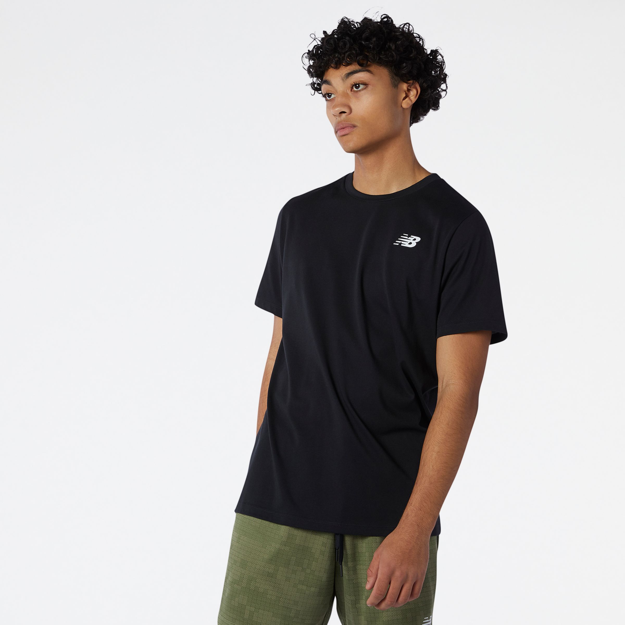 

New Balance Men's Heathertech Tee Black - Black