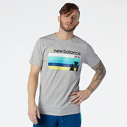 New Balance Graphic Heathertech Tee, MT11071AG image number null