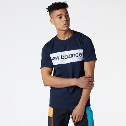 NB Athletics Linear NB Tee, ECLIPSE, MT11548ECL
